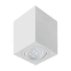 Luminaria de sobreponer c/spot dirigible, cuadrado, blanco