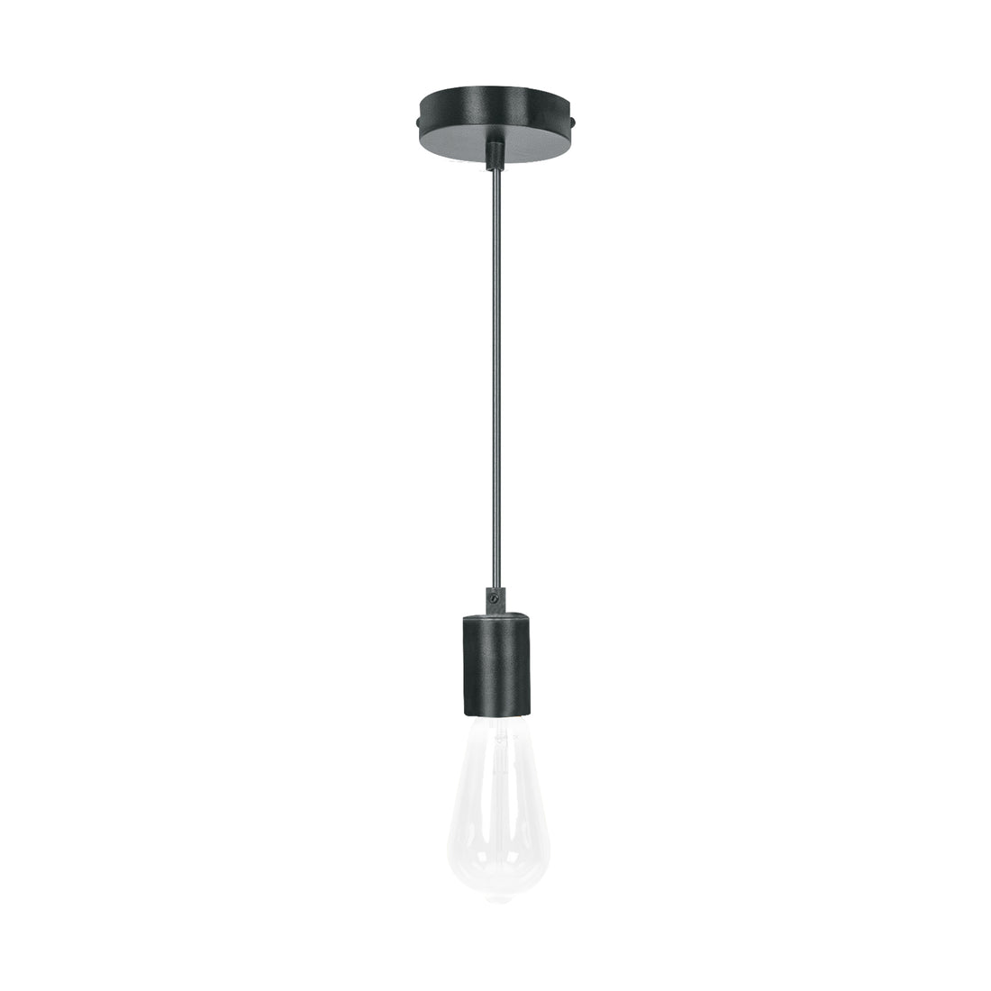 Socket colgante metálico, negro, VOLTECK