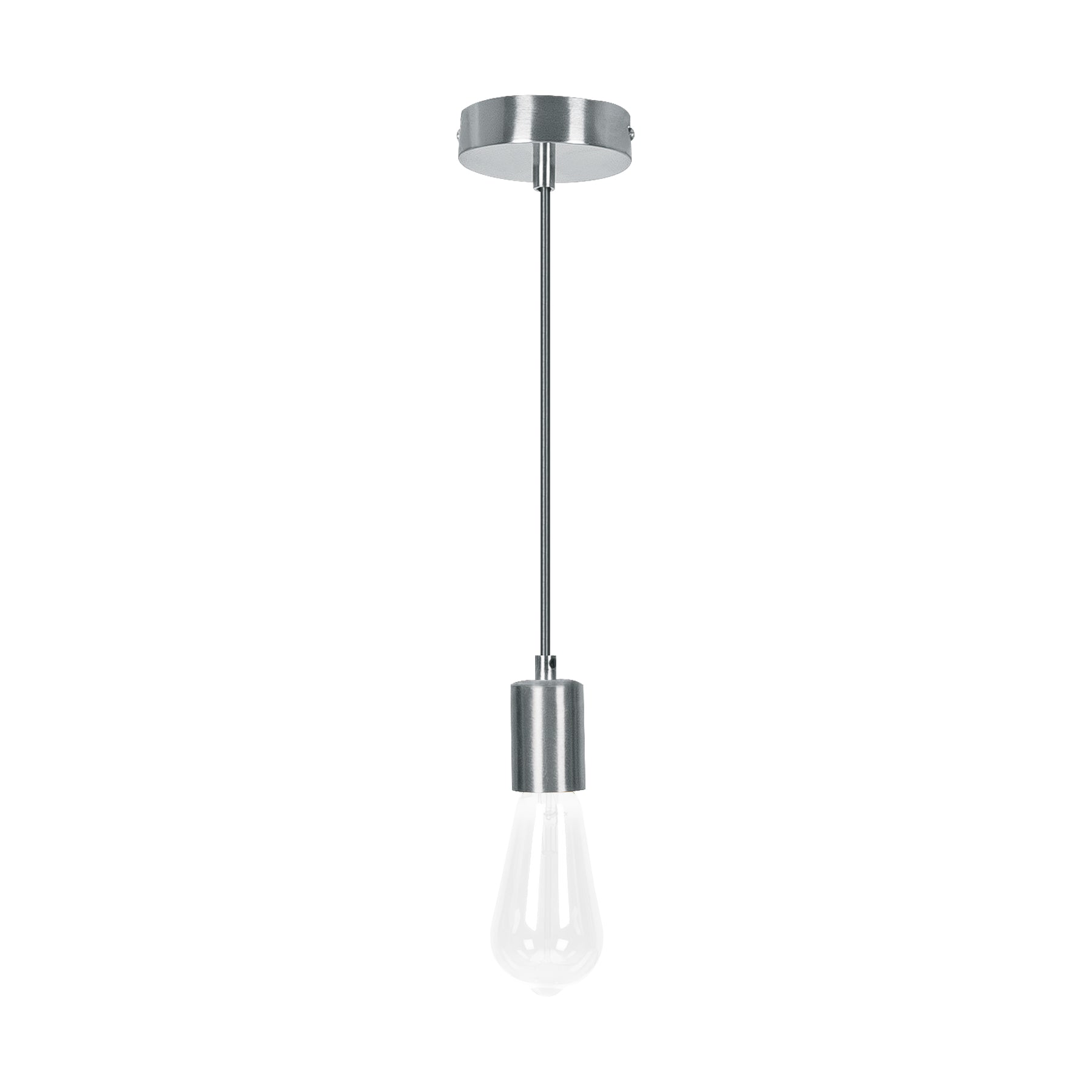 Socket colgante metálico, satín, VOLTECK