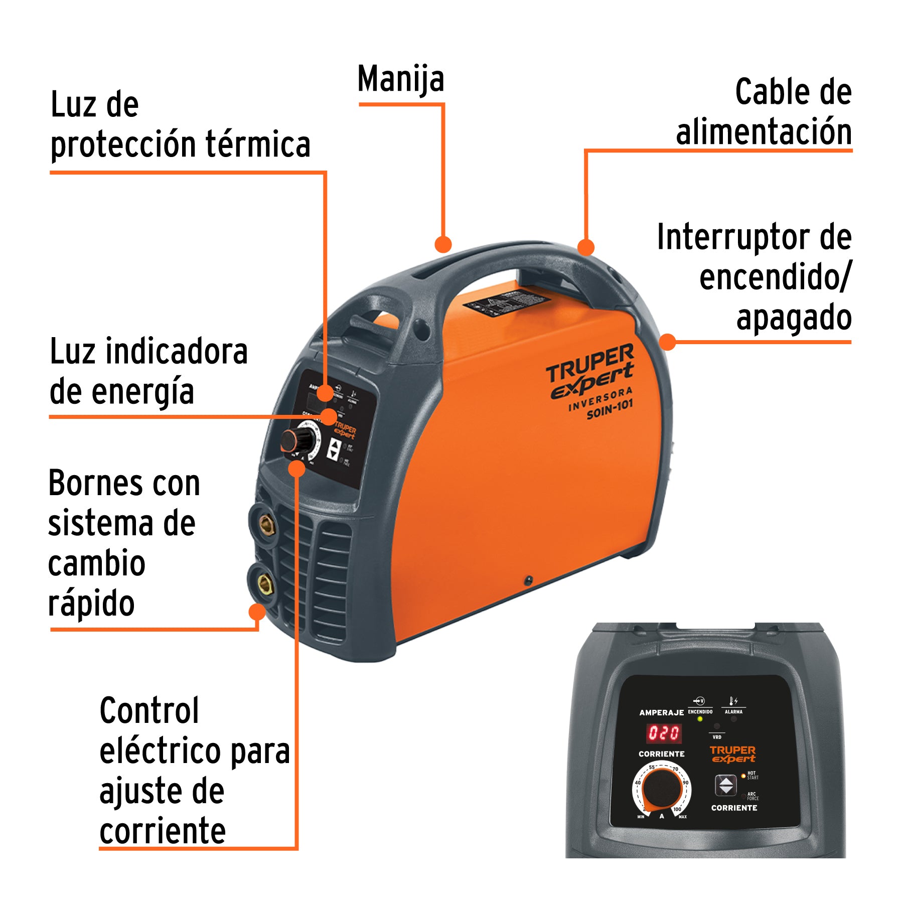 Soldadora inversora 100A, 127V, TRUPER EXPERT