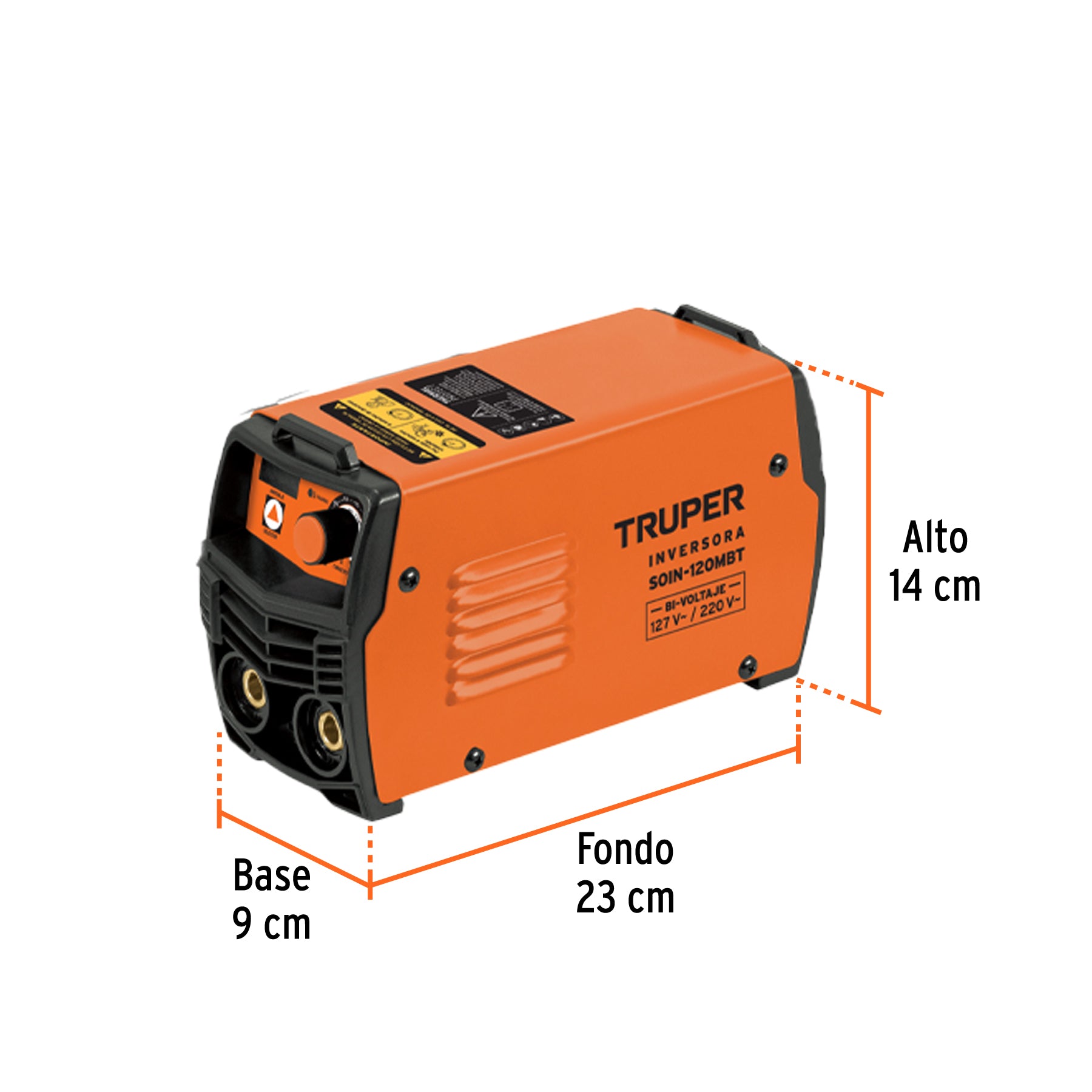 Mini soldadora inversora 130A, bi-voltaje 127/220V, TRUPER