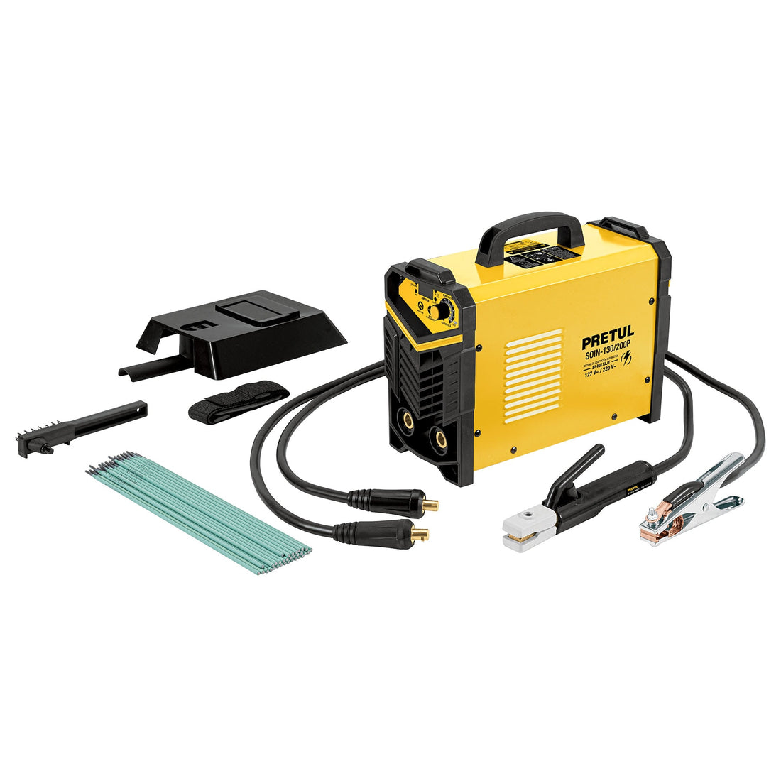 Soldadora inversora 200A, bi-voltaje 127/220V, PRETUL
