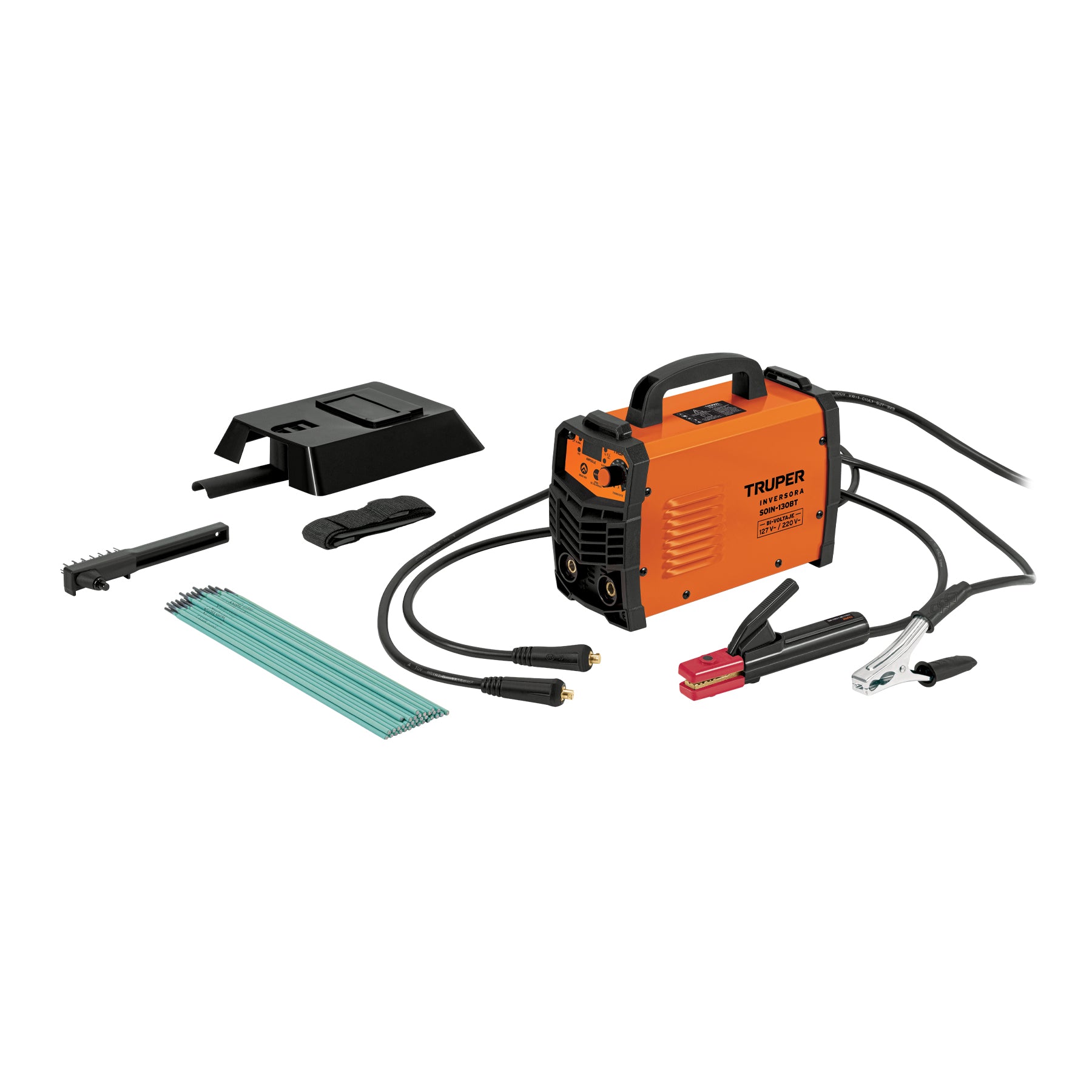 Soldadora inversora 130A, bi-voltaje 127/220V, TRUPER