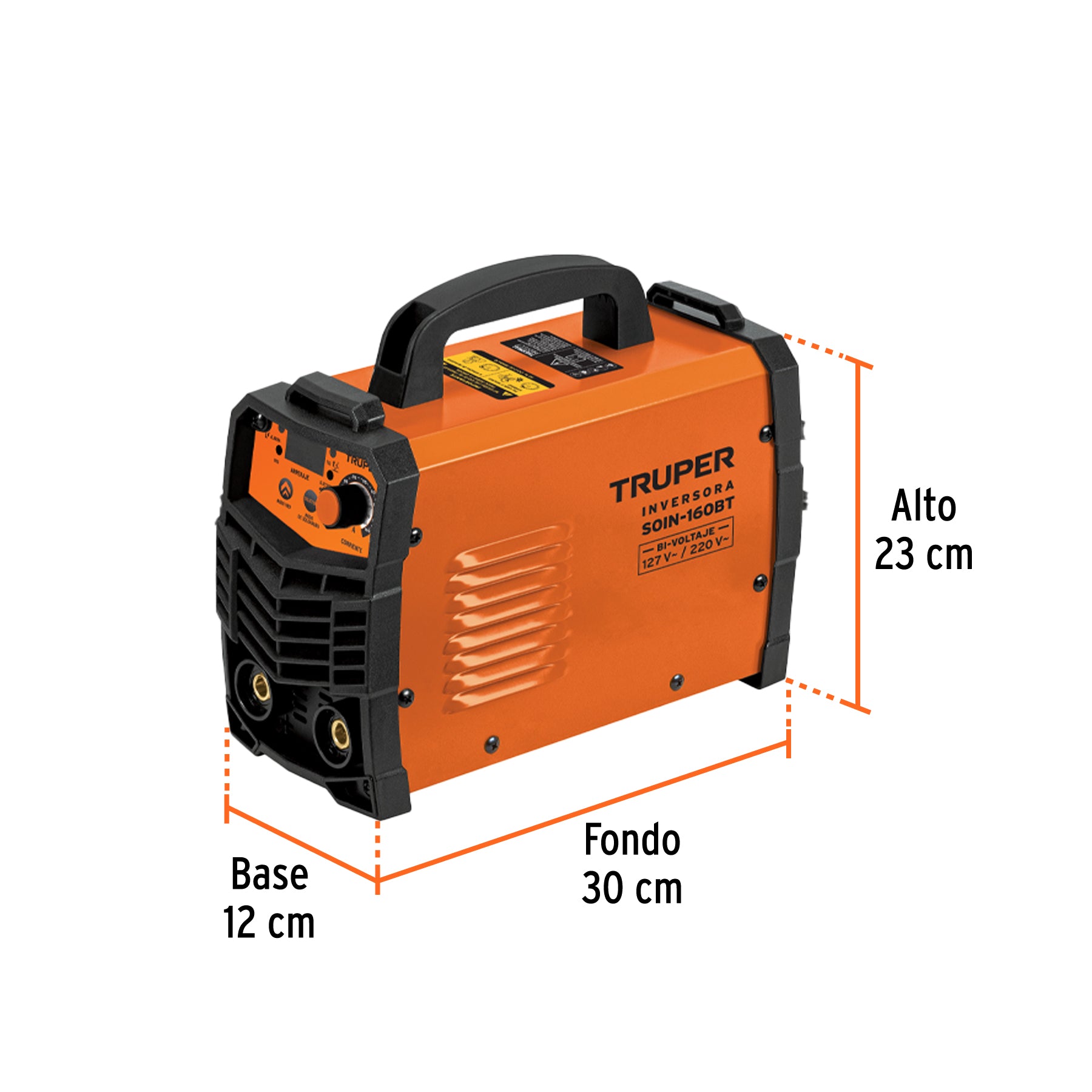 Soldadora inversora 160A, bi-voltaje 127/220V, TRUPER