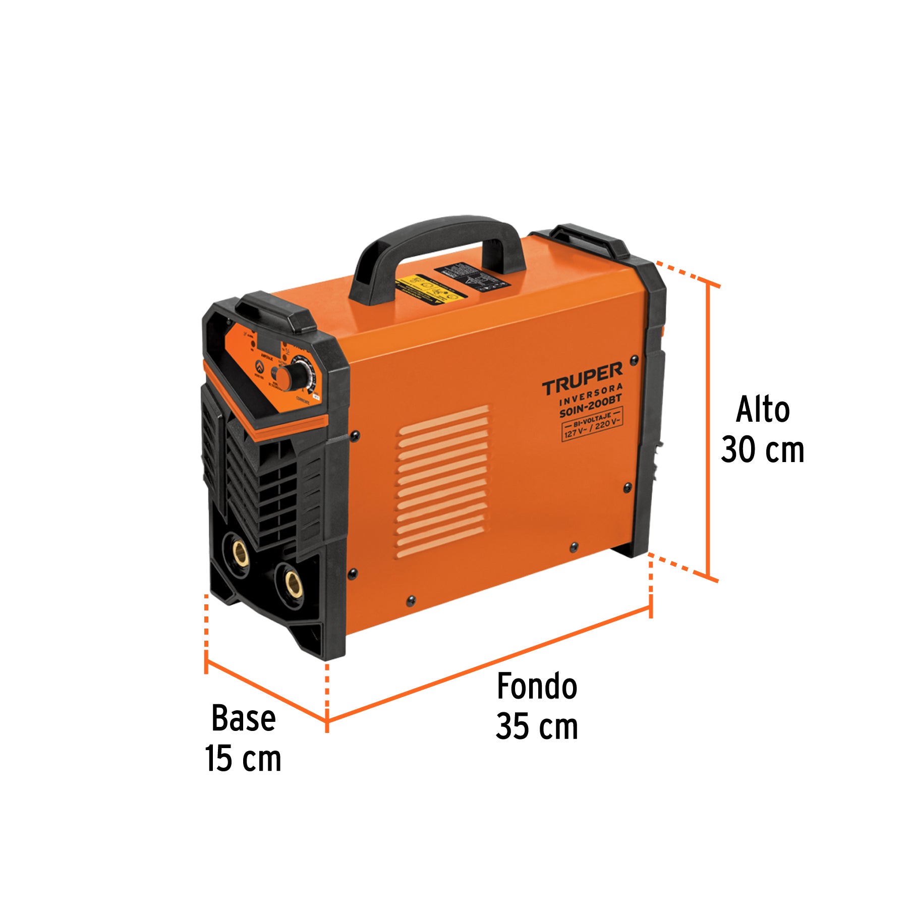 Soldadora inversora 200A, bi-voltaje 127/220V, TRUPER