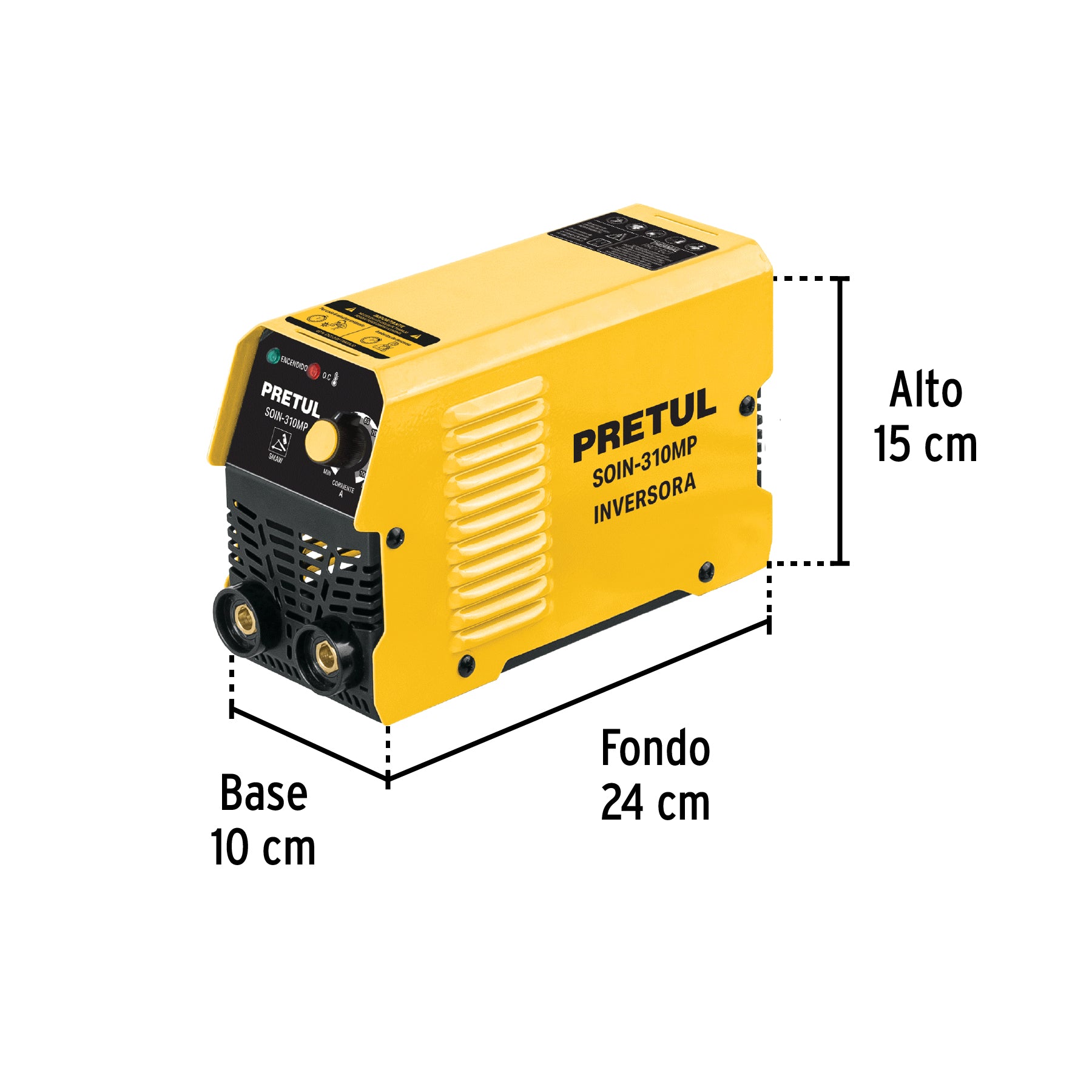 Mini soldadora inversora 100A, 127V, Serie 300, PRETUL