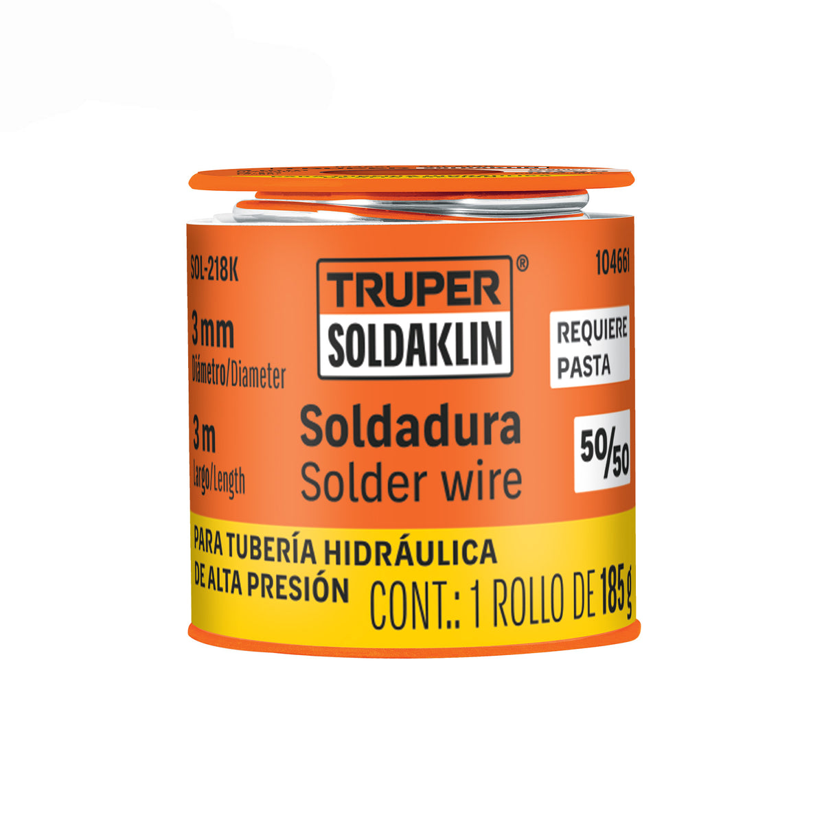 Soldadura 50/50 para tubería hidráulica, 178 g, SOLDAKLIN