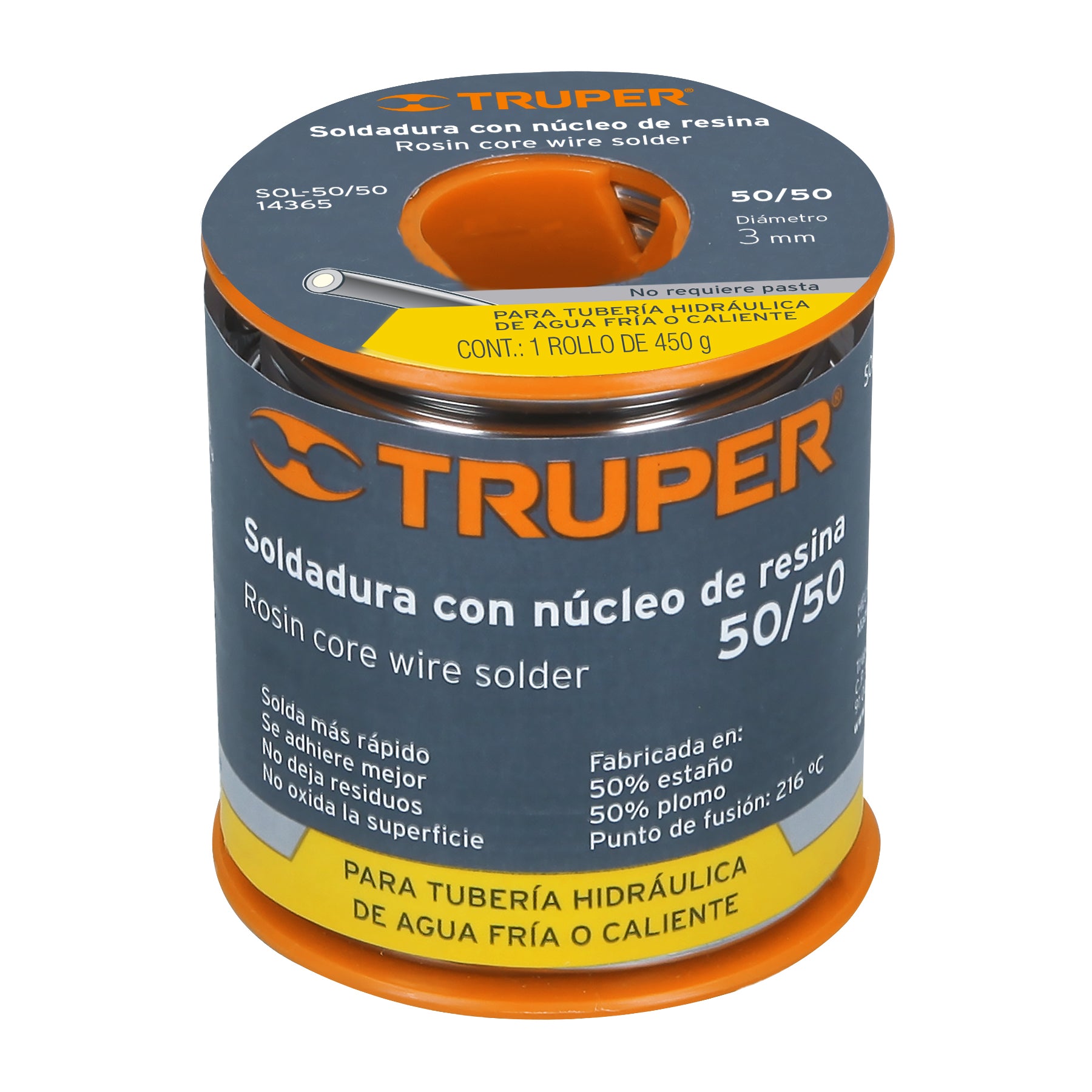 Soldadura 50/50 para tubería hidráulica, 450 g, SOLDAFÁCIL