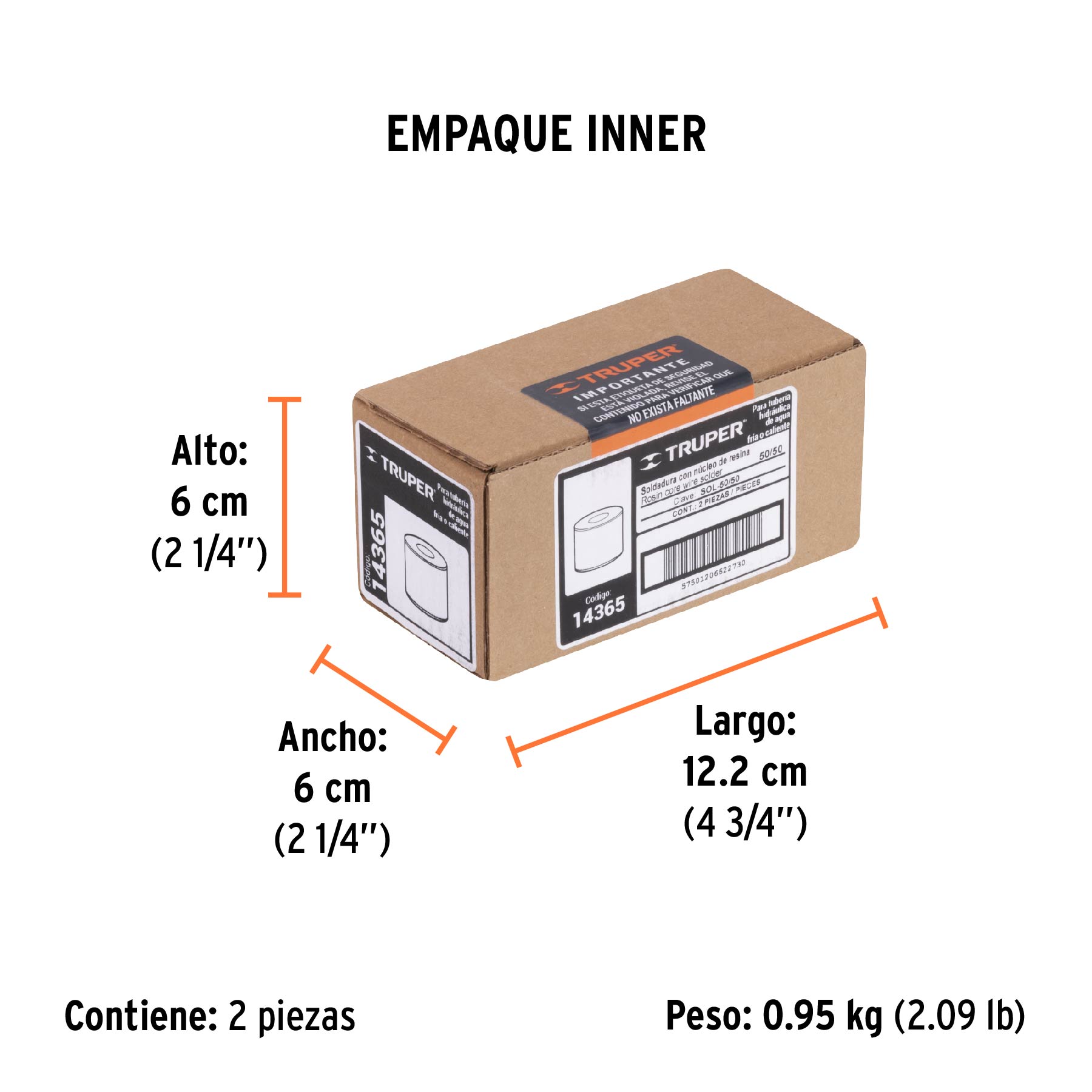 Soldadura 50/50 para tubería hidráulica, 450 g, SOLDAFÁCIL - Empaque