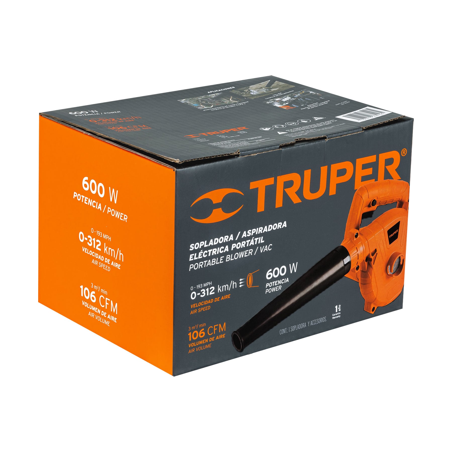 Sopladora eléctrica de 600 W, TRUPER