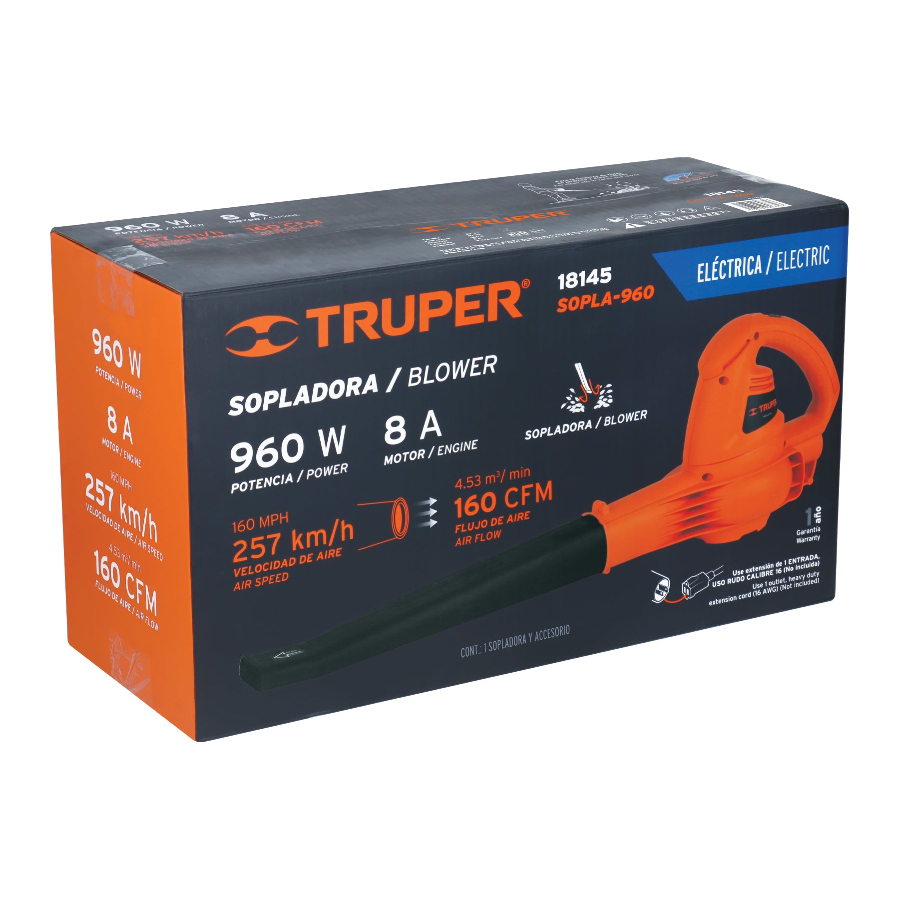 Sopladora eléctrica de 960 W, TRUPER