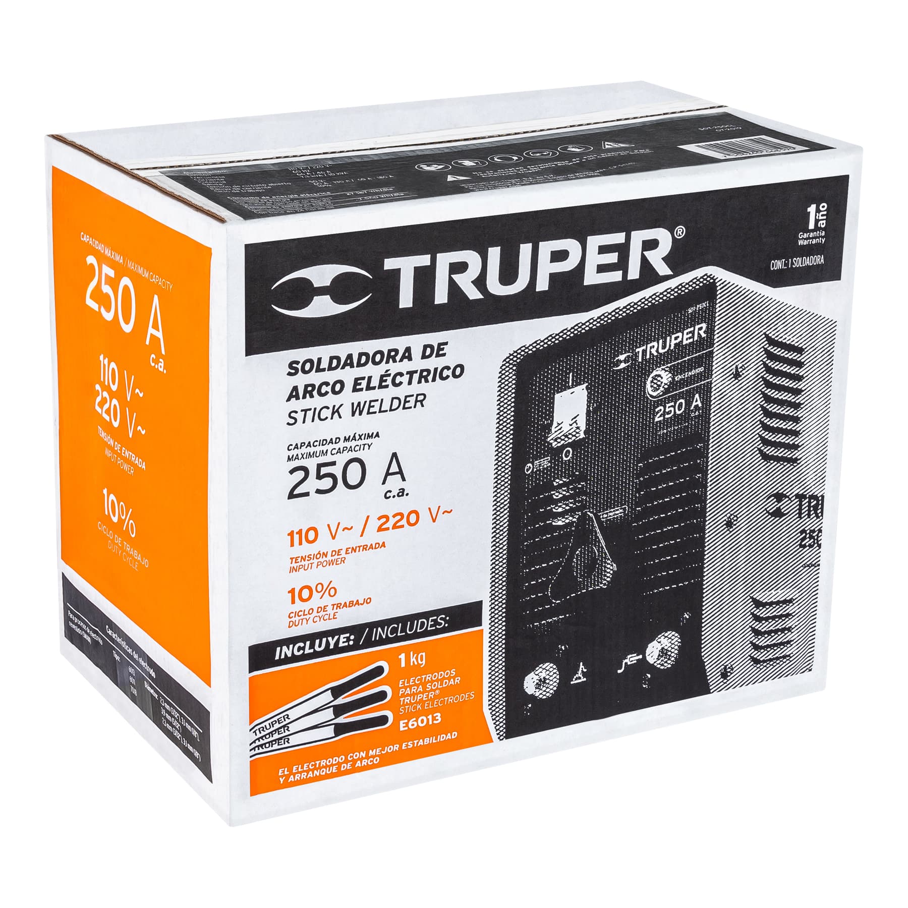Soldadora arco eléctrico compacta, 250 A, Latam, TRUPER