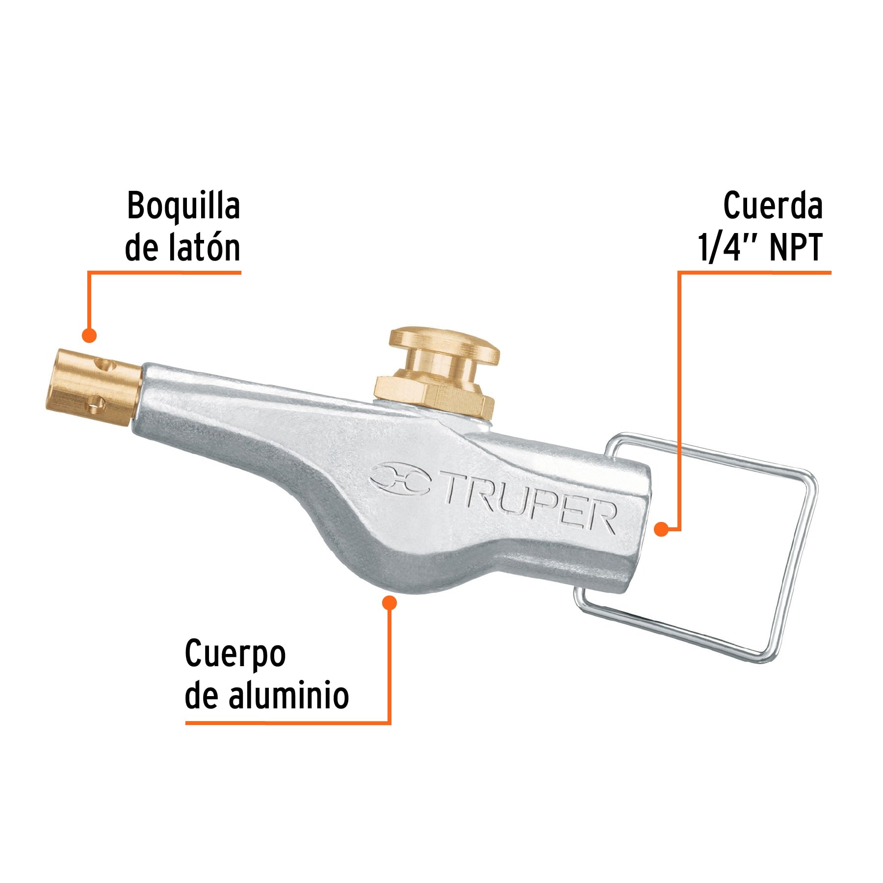 Soplete de aluminio de aire tipo M, TRUPER