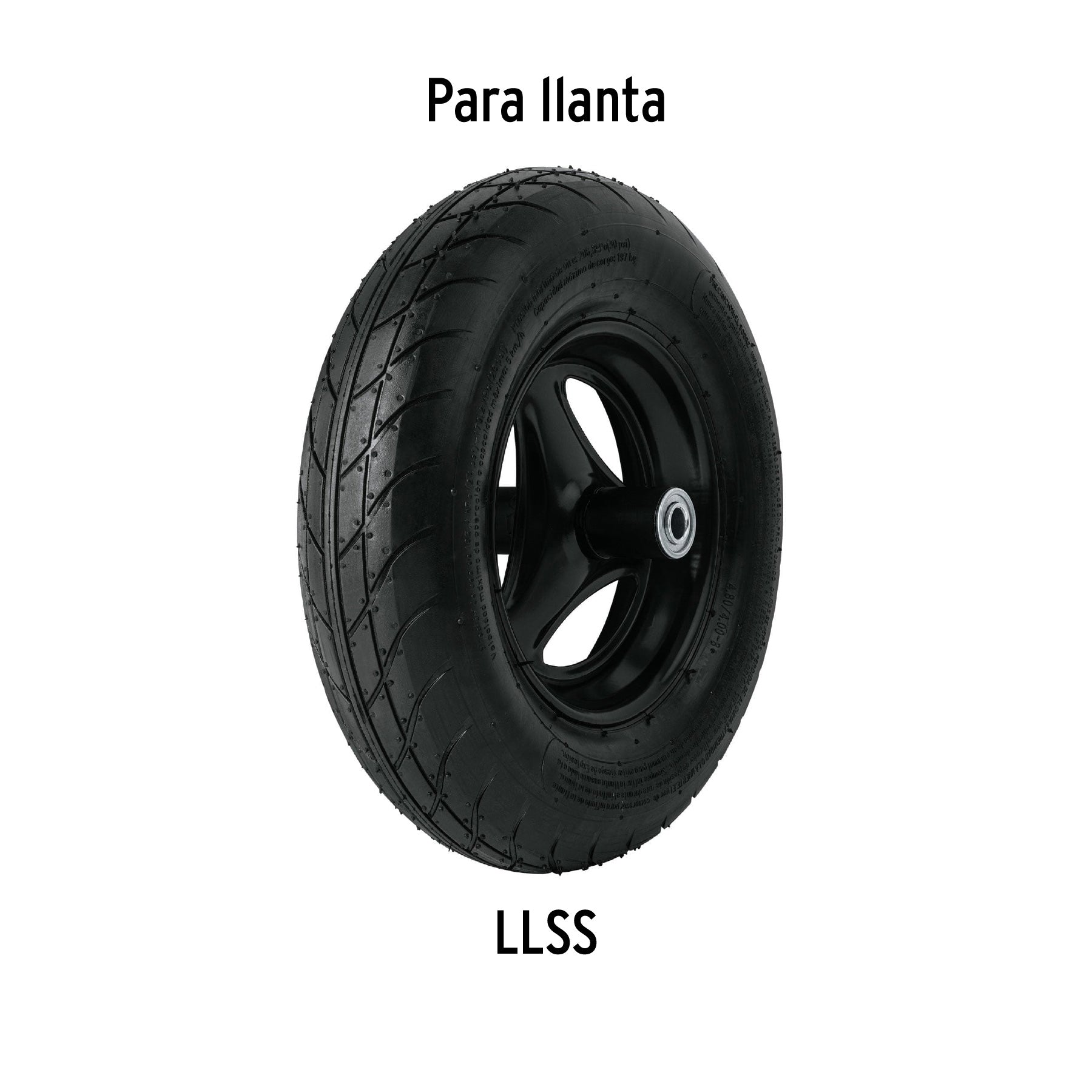 Llanta neumática rodada lisa 16", sin cámara, TRUPER