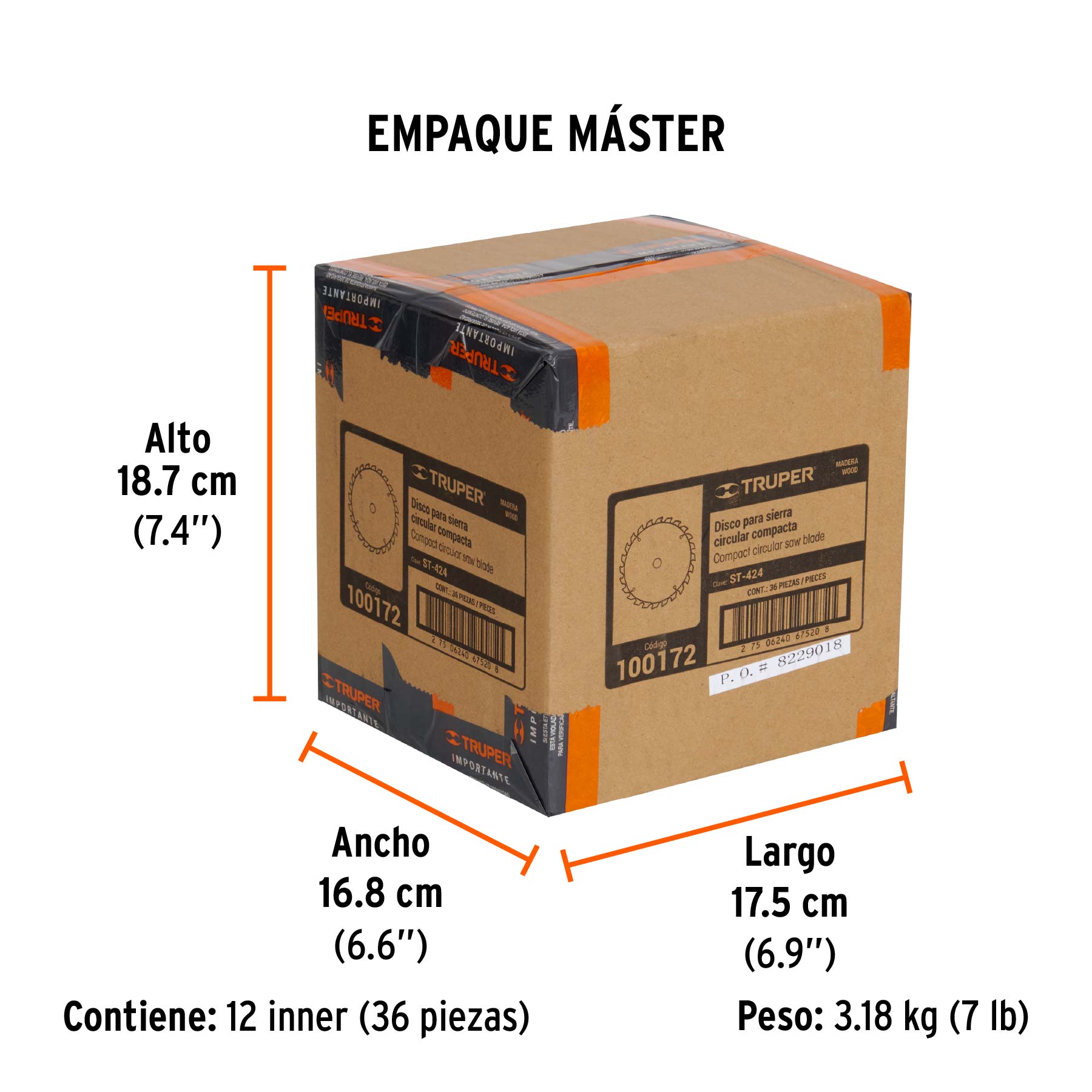 Disco sierra 4-1/2" para madera, 24 dientes centro 3/8" - Empaque