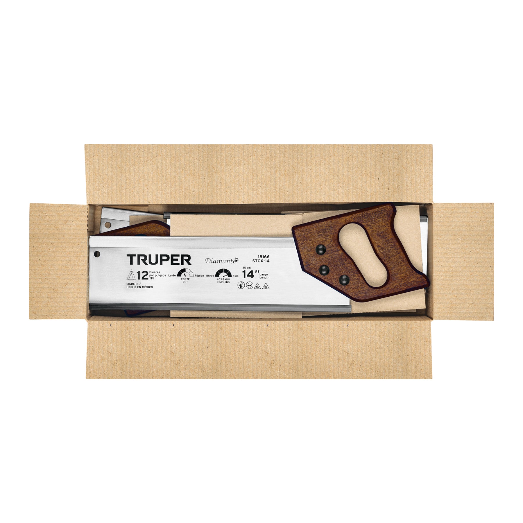 Serrucho de costilla 14" Diamante, 12 DPP, TRUPER