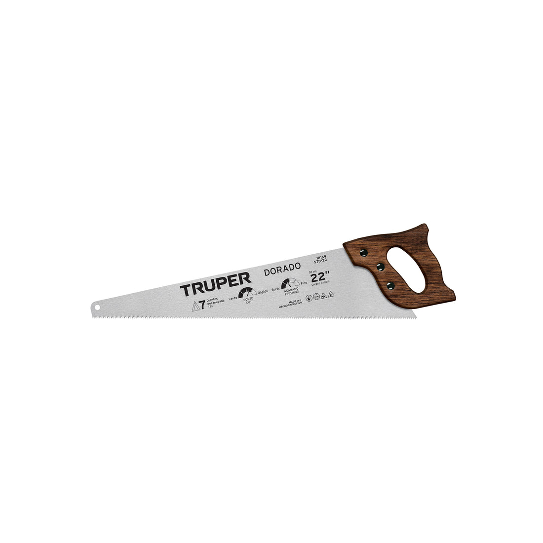 Serrucho 22" Dorado, 7 DPP, TRUPER