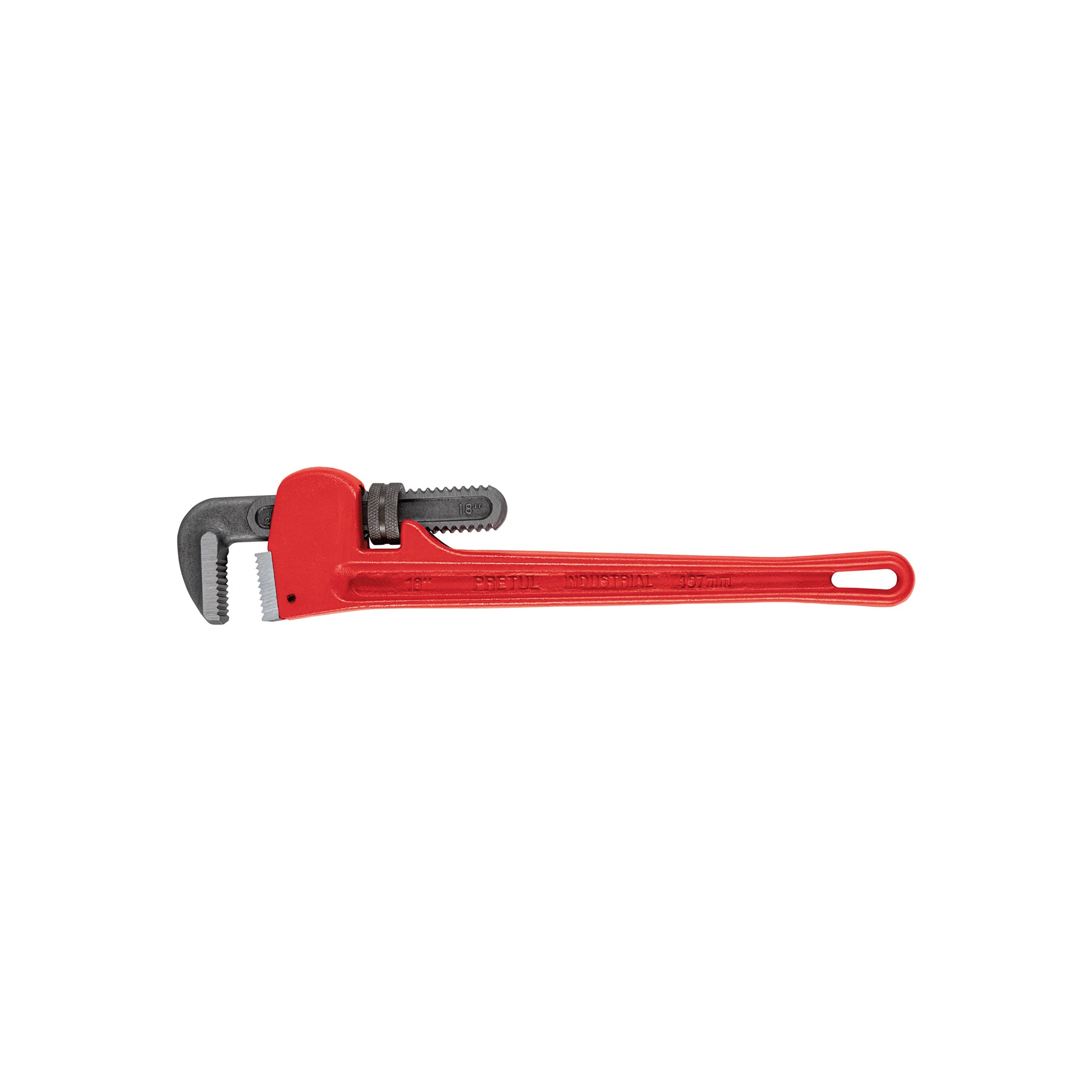 Llave stilson 18" cuerpo de hierro maleable, PRETUL