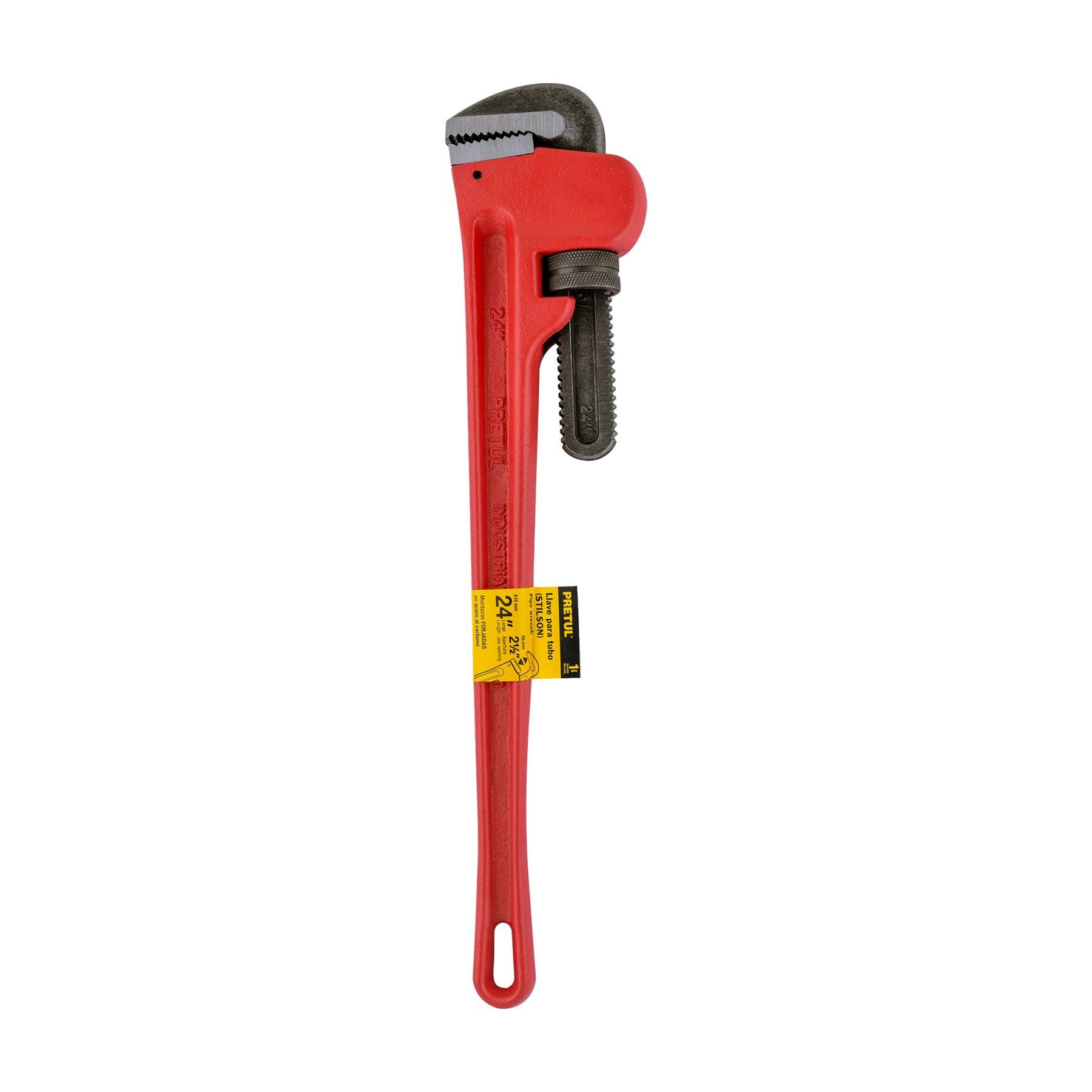 Llave stilson 24" cuerpo de hierro maleable, PRETUL