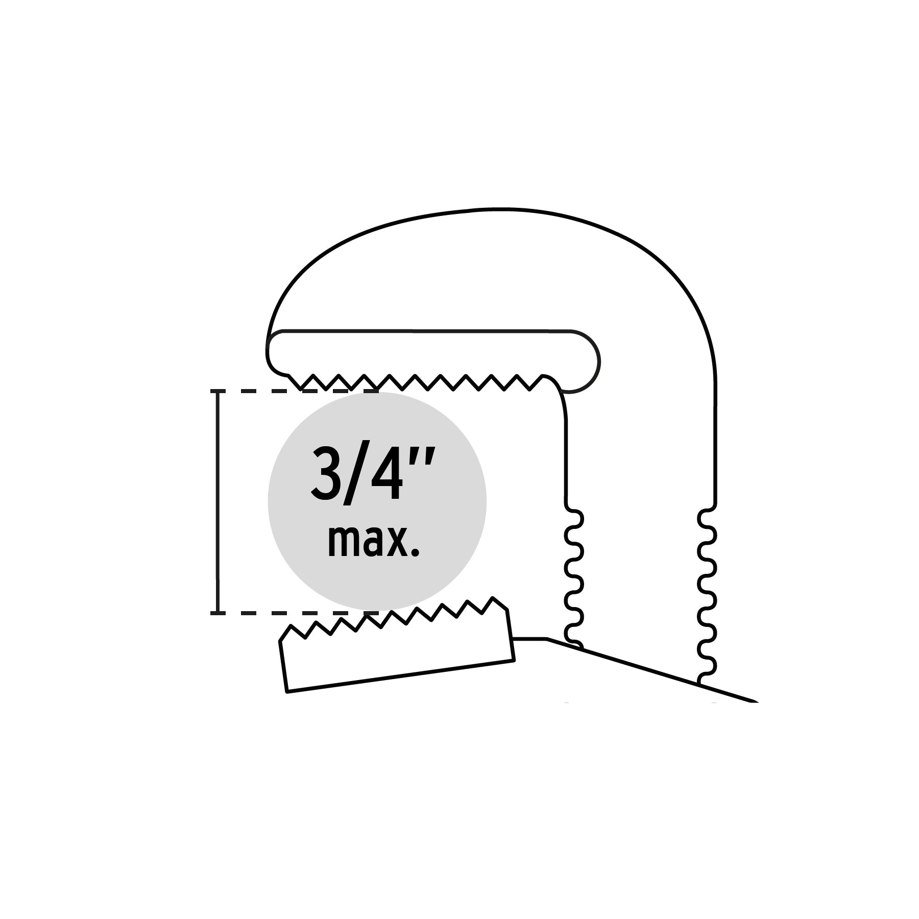 Llave stilson 8" cuerpo de hierro maleable, PRETUL