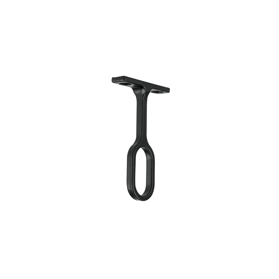 Soporte negro para tubo ovalado de closet, HERMEX