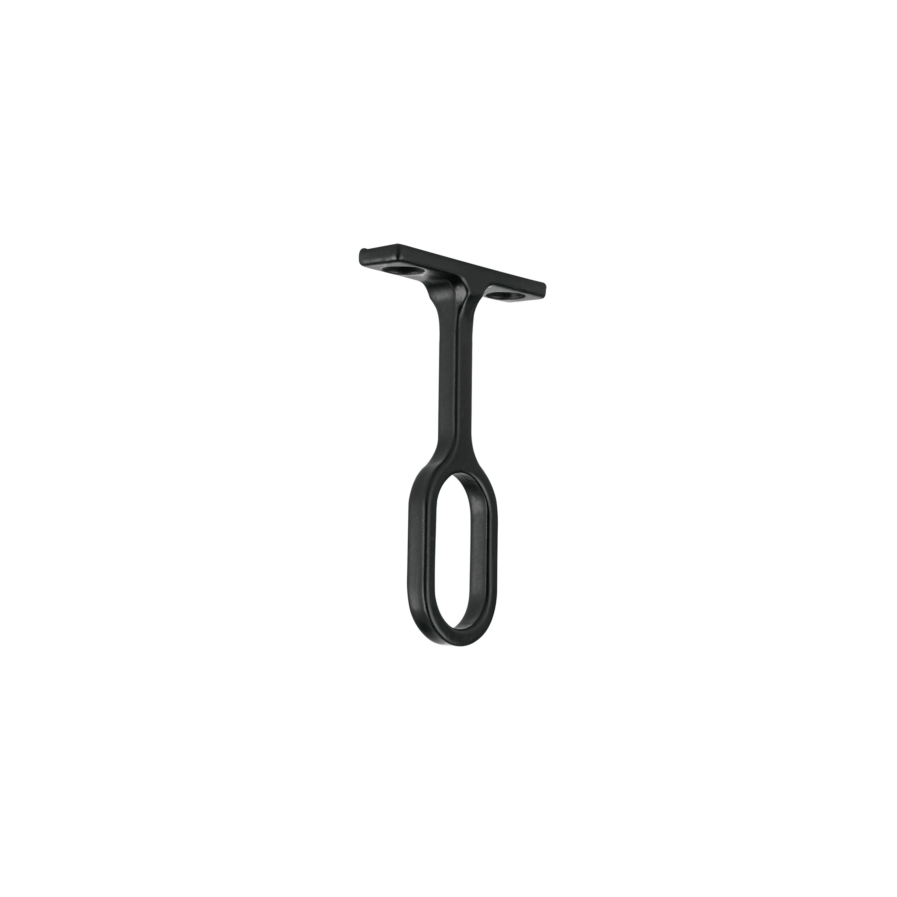 Soporte negro para tubo ovalado de closet, HERMEX