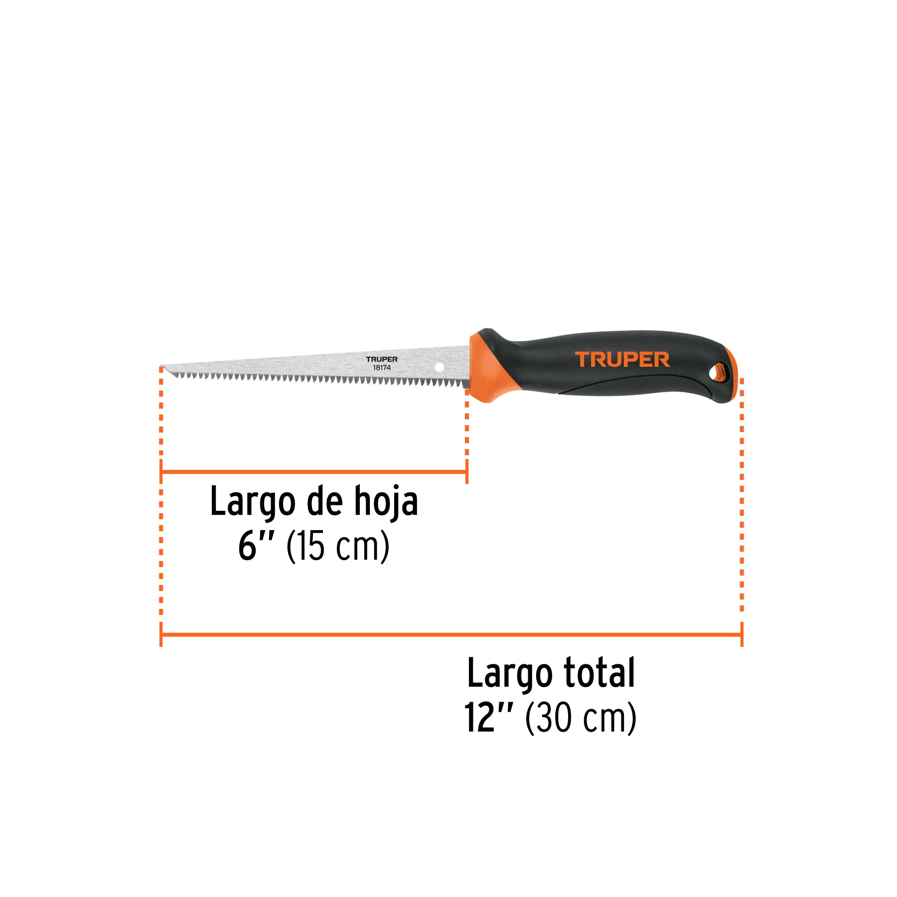 Serrucho de 6" para plafón y muros de yeso, TRUPER