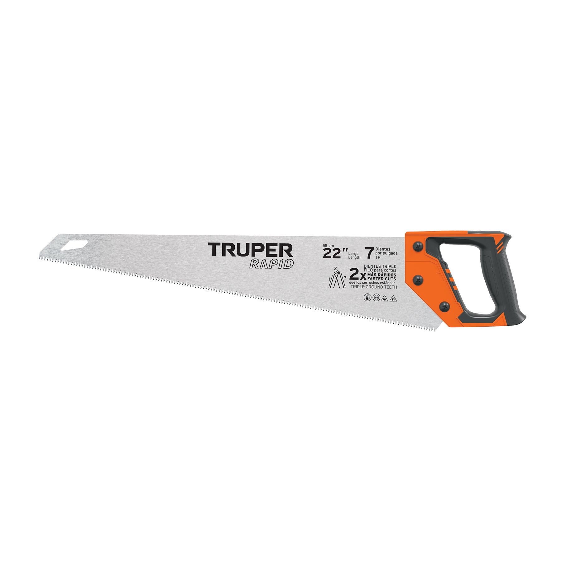 Serrucho Rapid 22", 7 DPP, mango Comfort grip, TRUPER
