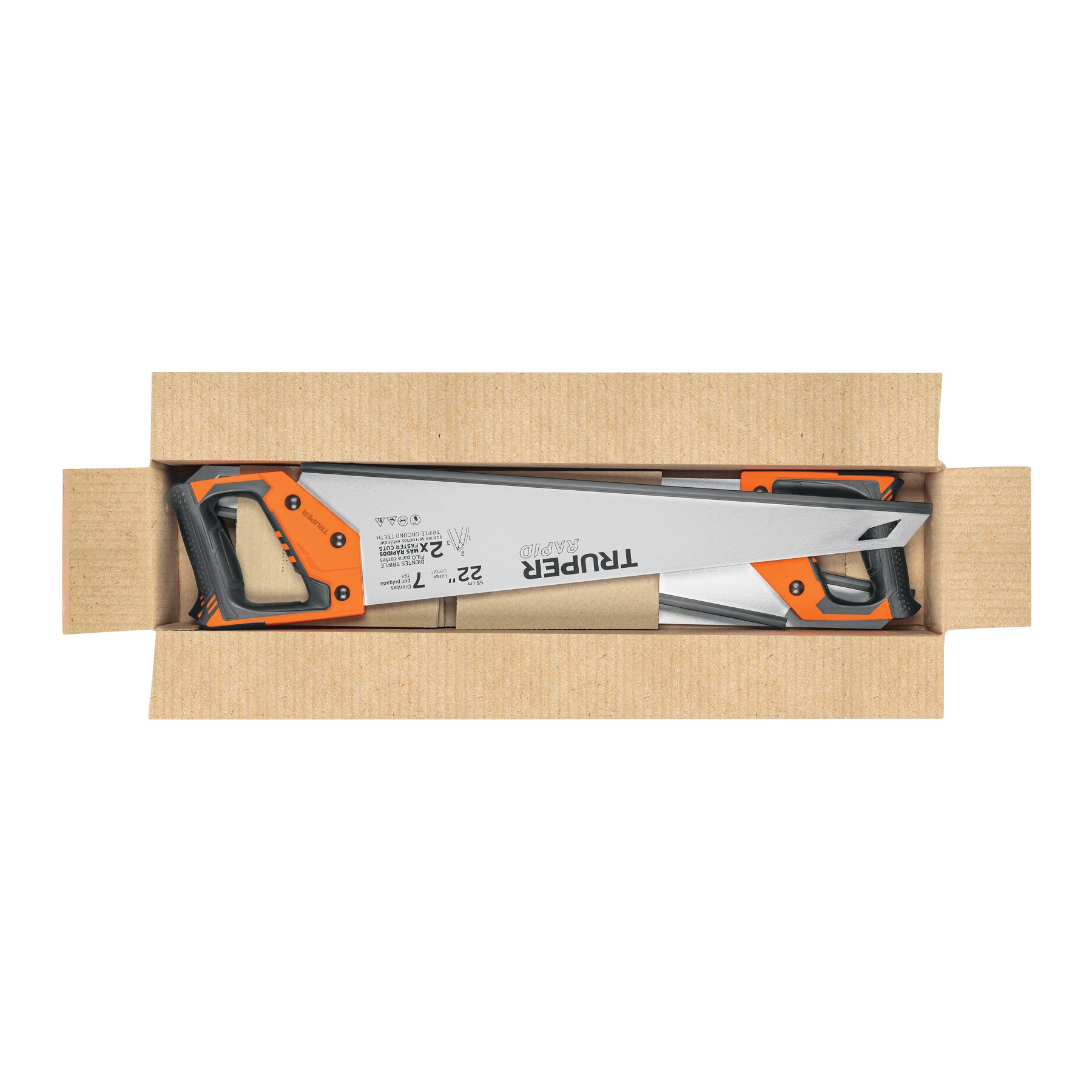 Serrucho Rapid 22", 7 DPP, mango Comfort grip, TRUPER