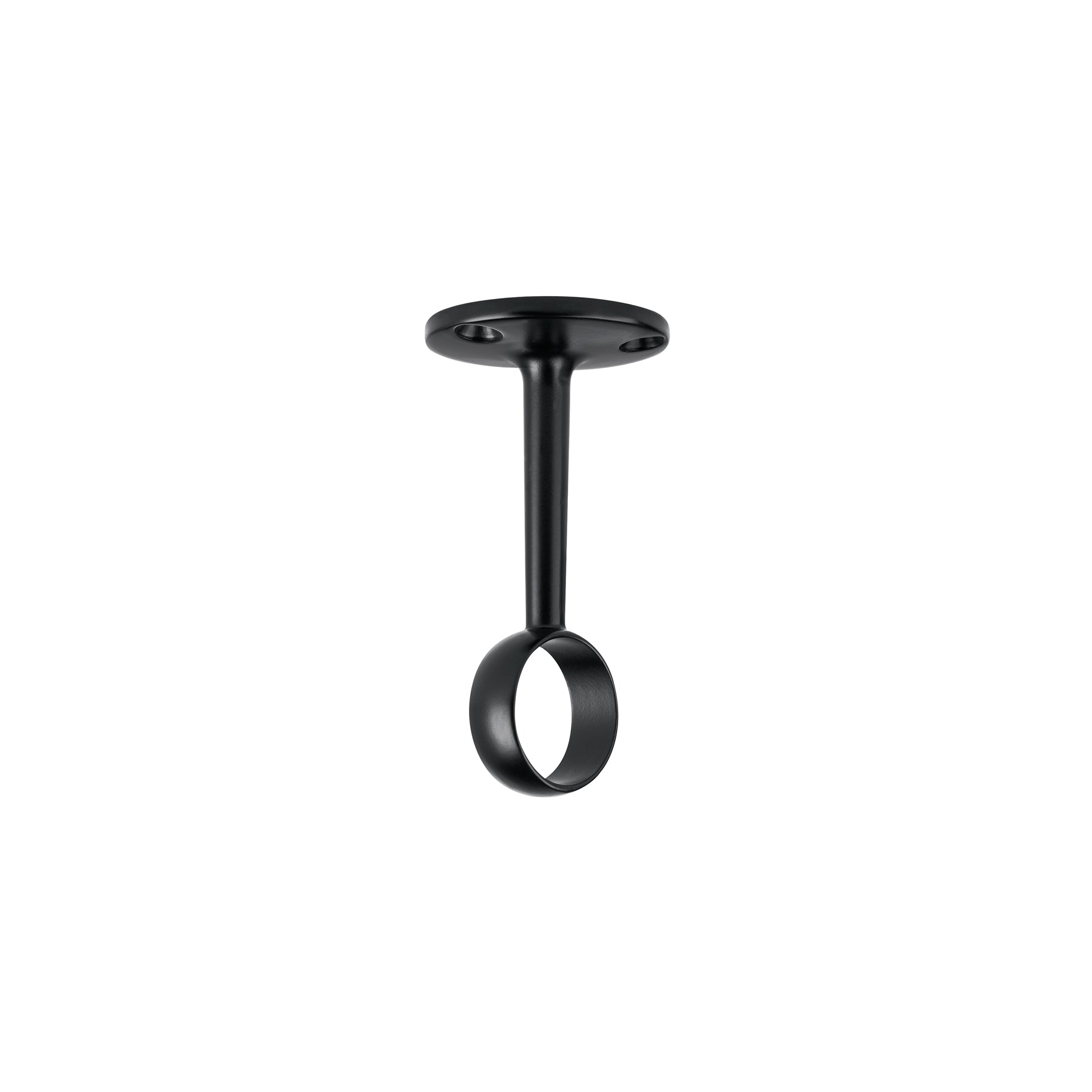 Soporte negro para tubo redondo de closet, HERMEX