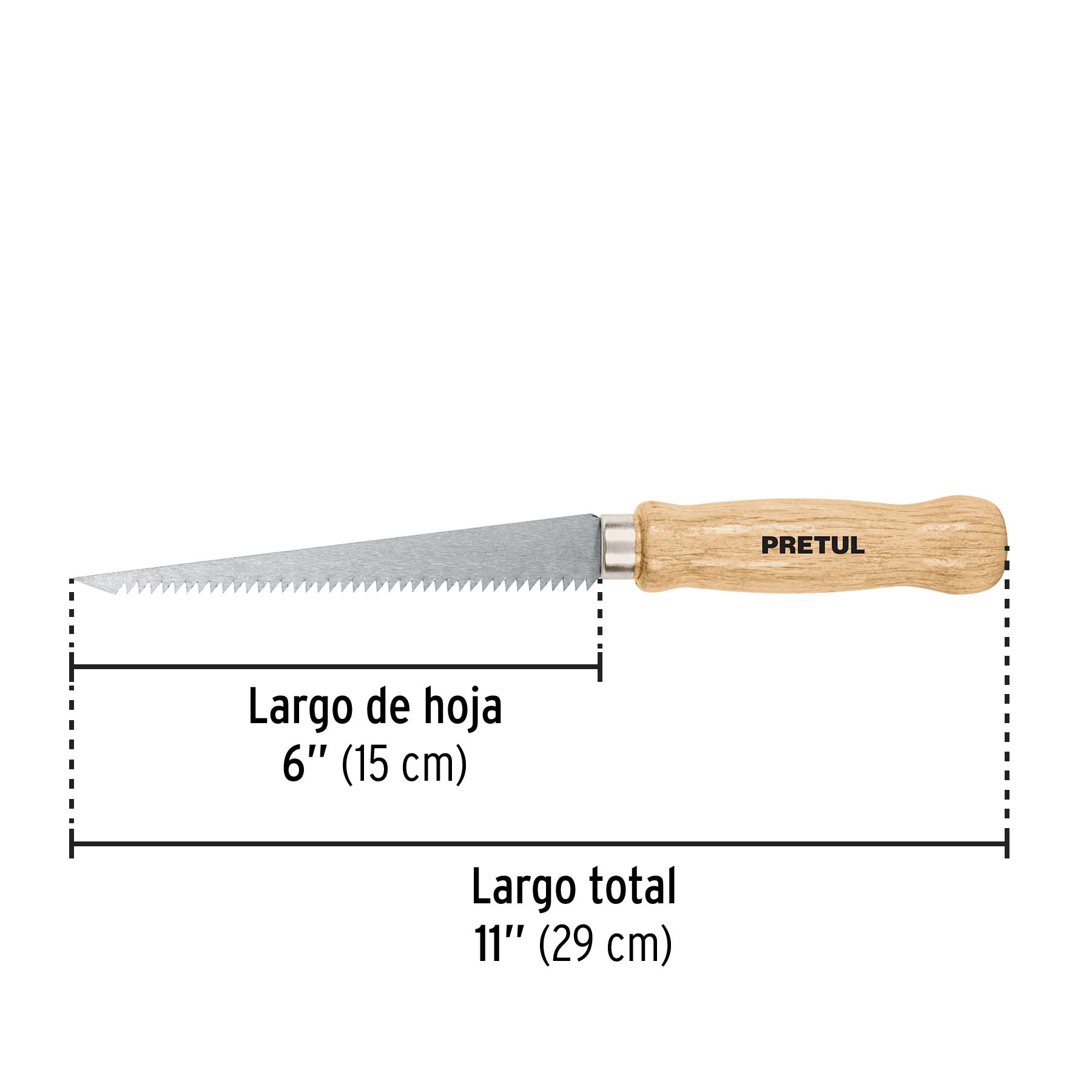 Serrucho de 6" para plafón y muros de yeso, PRETUL
