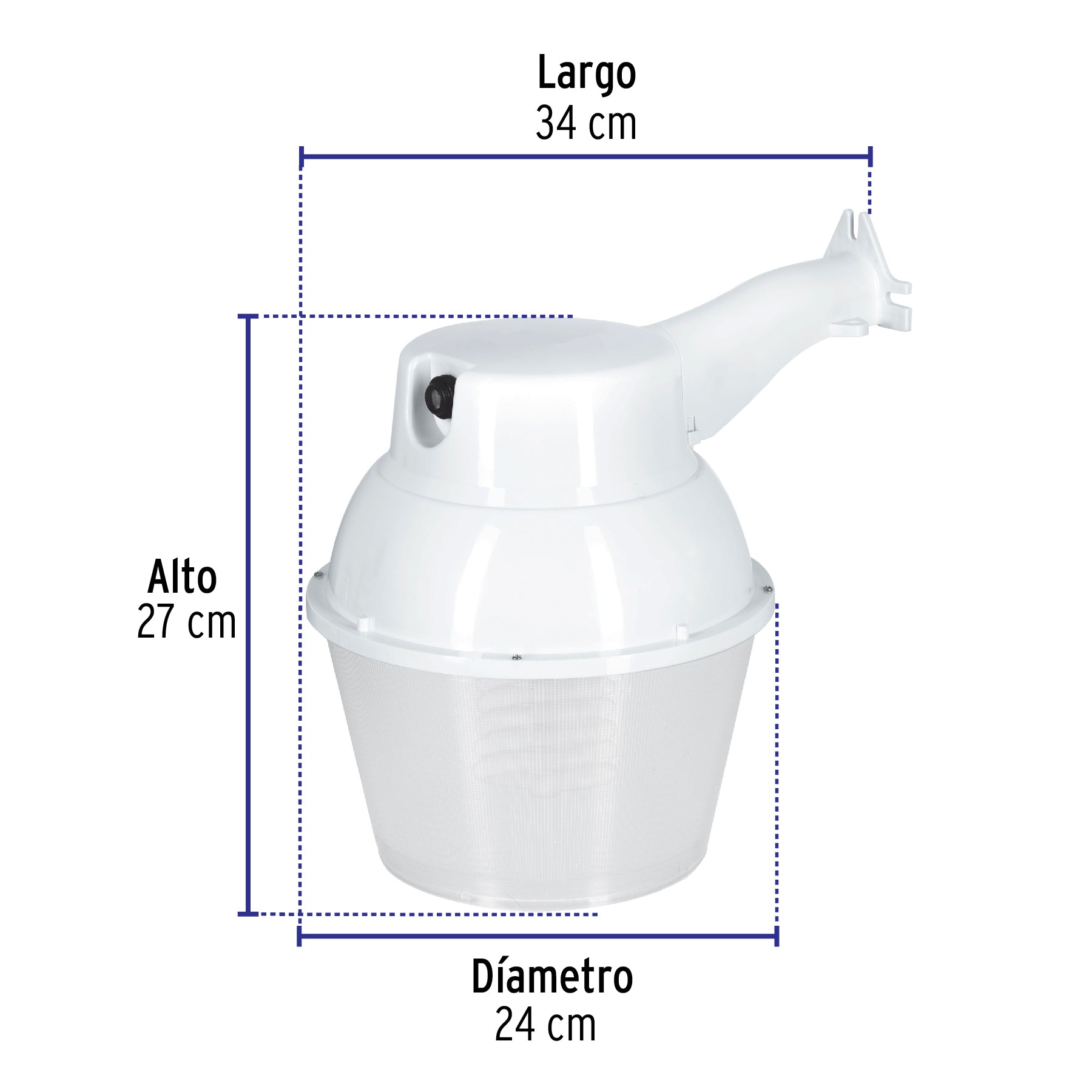 Luminario suburbano de ABS 45W sensor de luz, con lámpara