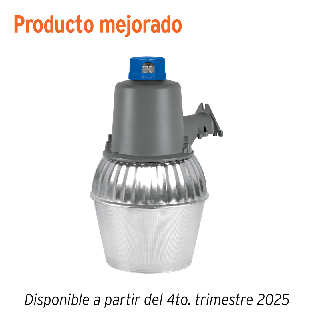 Luminario suburbano con foco LED 30W 6500K y sensor de luz