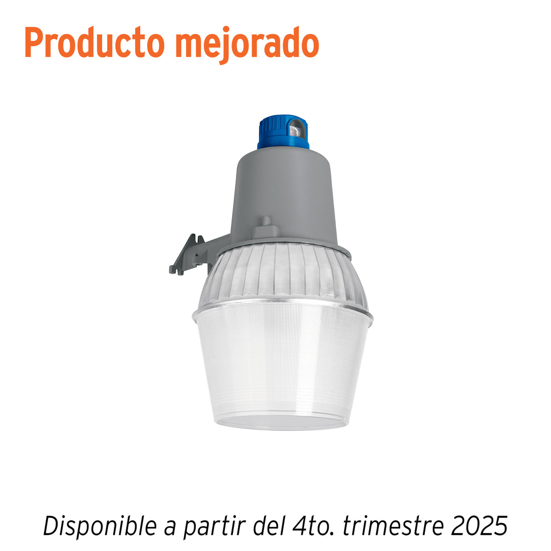 Luminario suburbano con foco LED 40W 6500K y sensor de luz