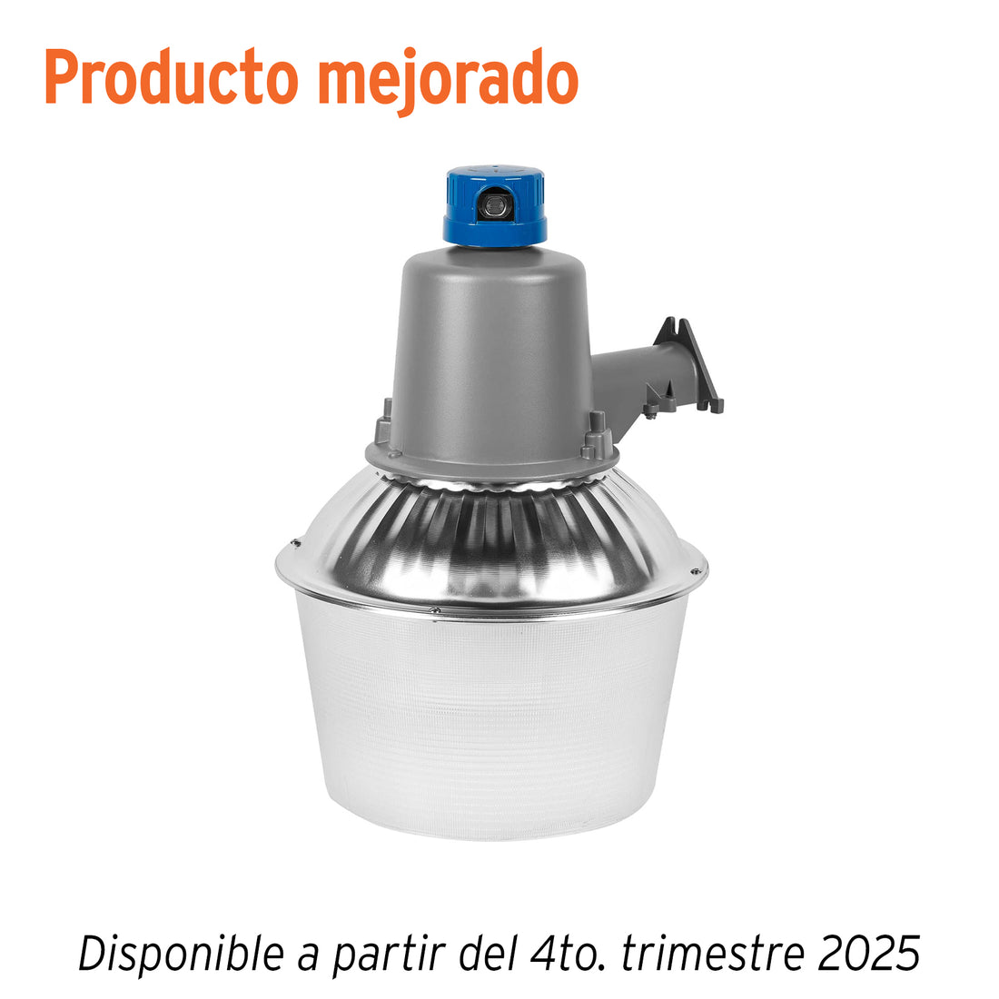 Luminario suburbano con foco LED 50W 6500K y sensor de luz