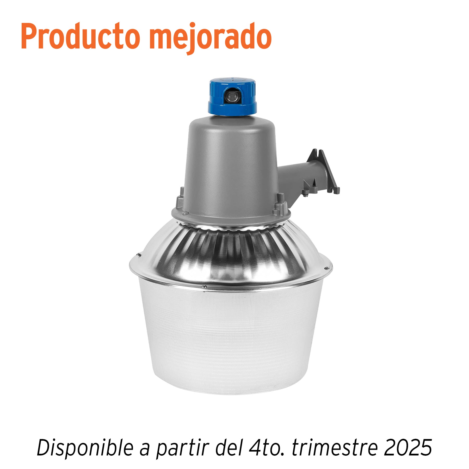 Luminario suburbano con foco LED 50W 6500K y sensor de luz