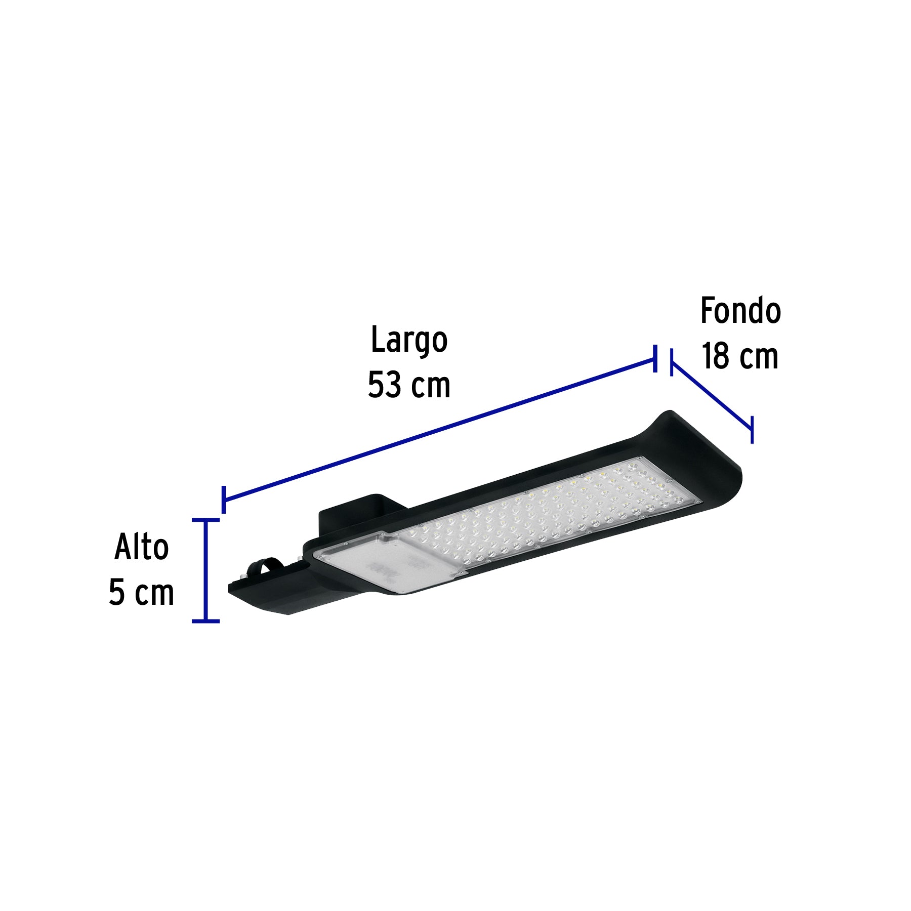 Luminario suburbano LED 100 W 6500 K, plano, VOLTECK