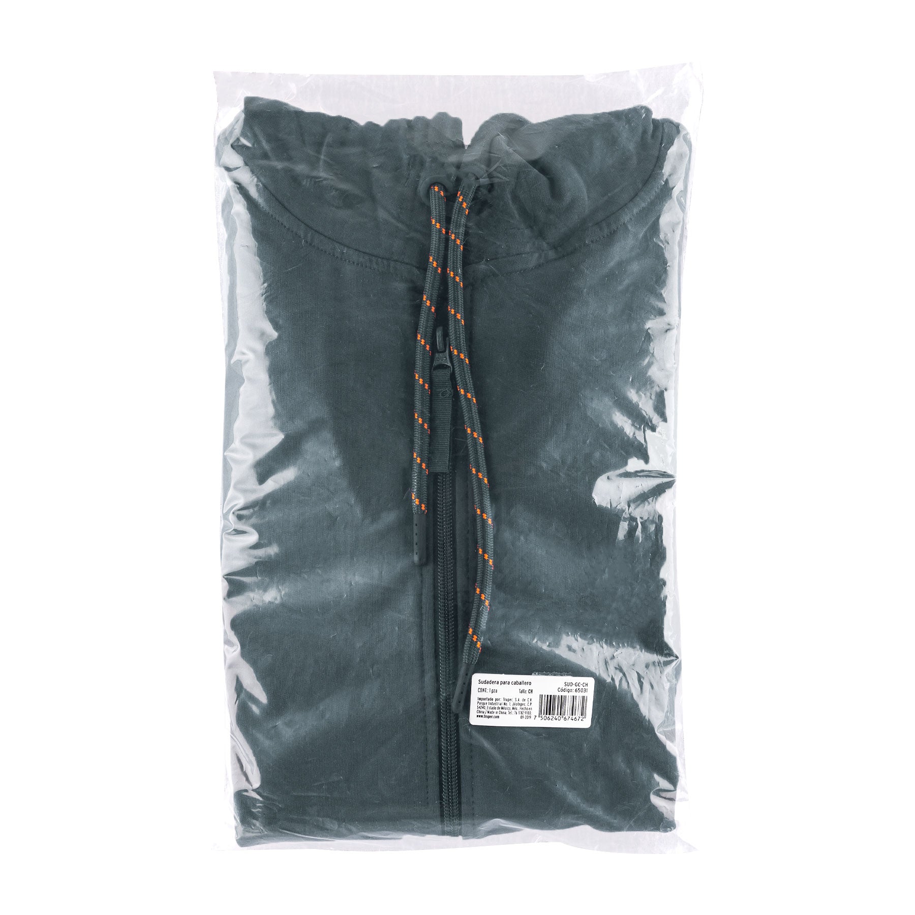 Sudadera gris para caballero, talla CH, TRUPER