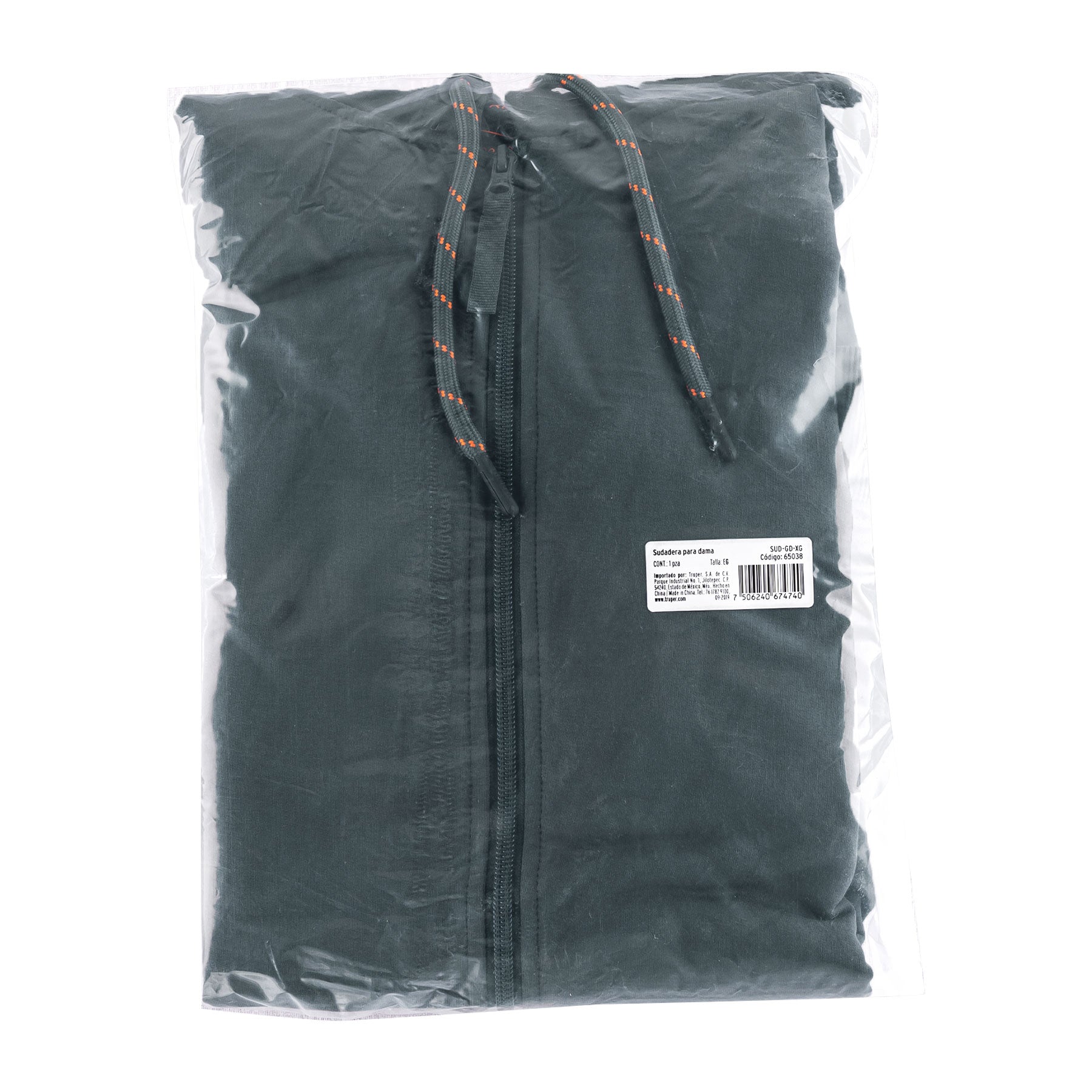 Sudadera gris para dama, talla EG, TRUPER