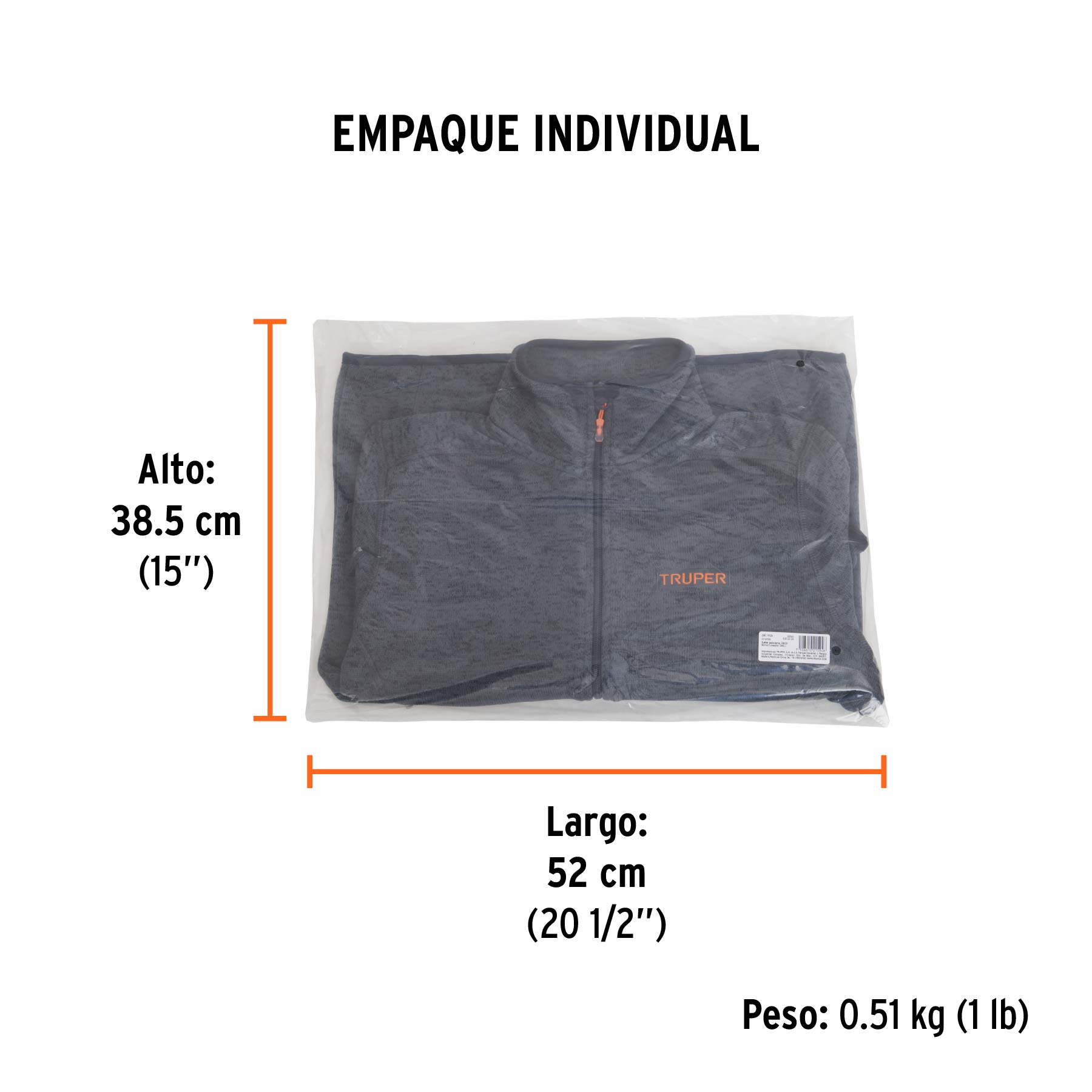 Suéter gris para mujer, talla CH, TRUPER - Empaque