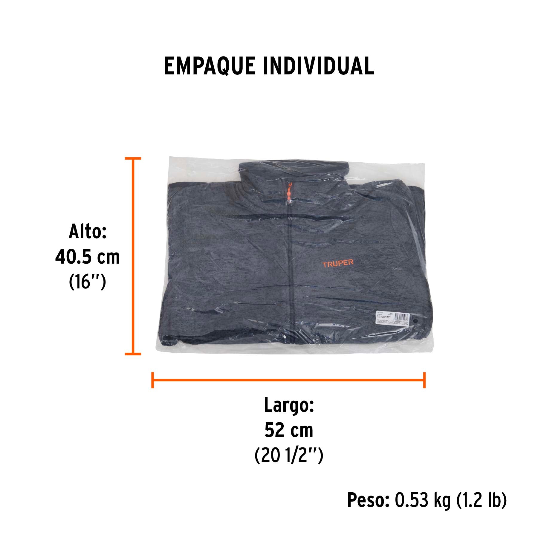 Suéter gris para mujer, talla G, TRUPER - Empaque