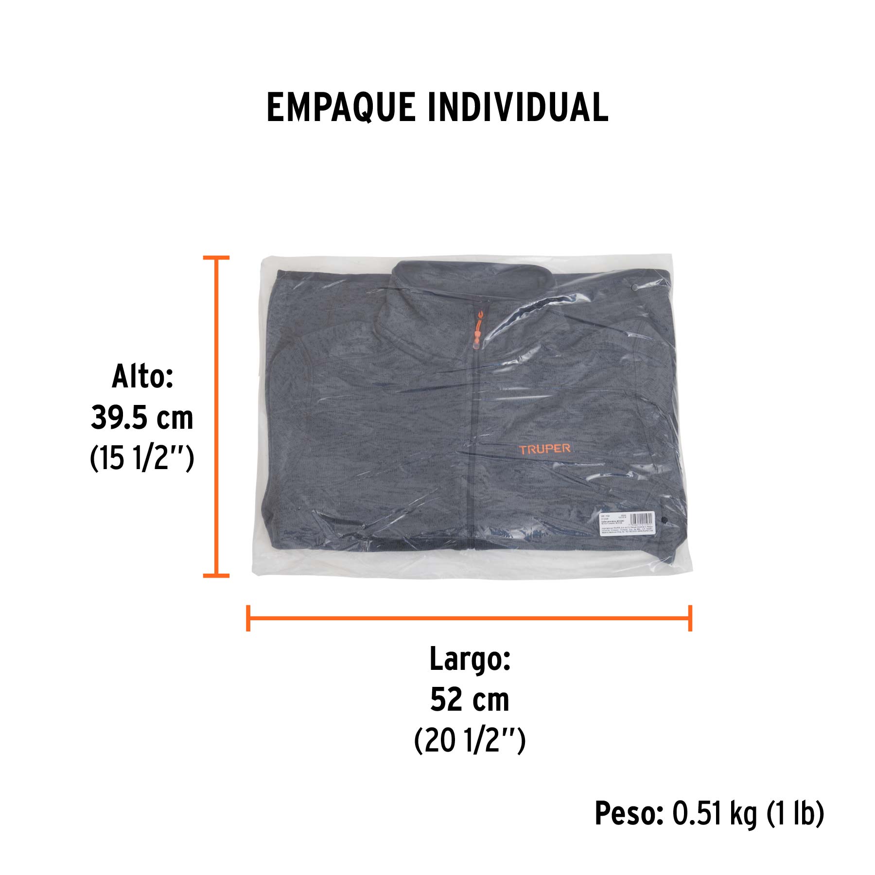 Suéter gris para mujer, talla M, TRUPER - Empaque