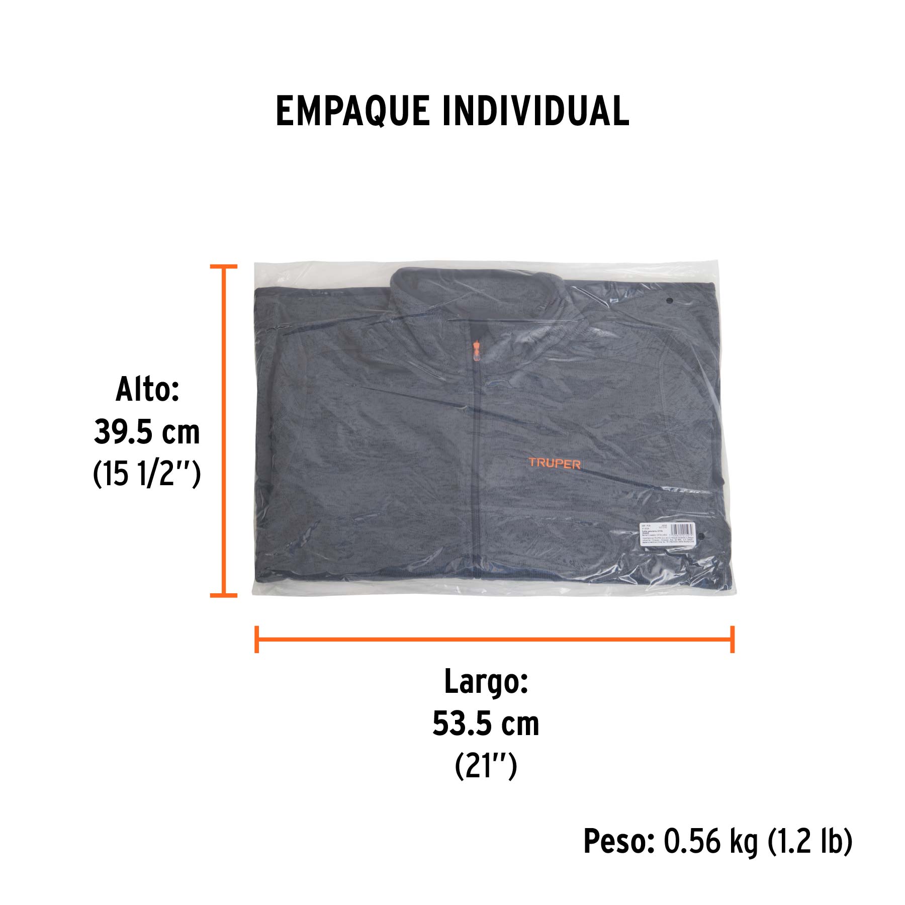 Suéter gris para mujer, talla EG, TRUPER - Empaque