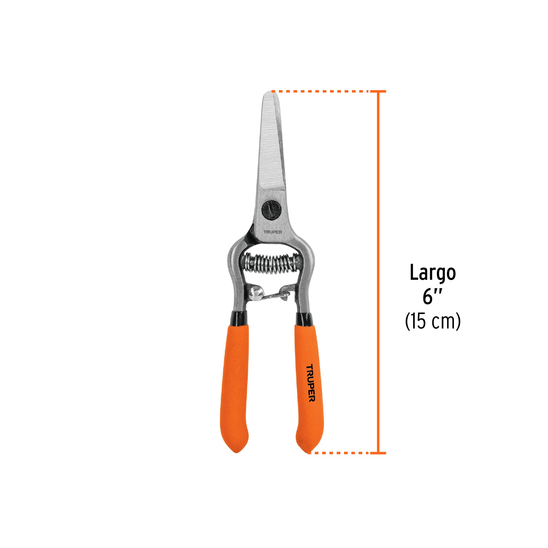 Tijera forjada para poda 6", recta, corte de frutas, TRUPER