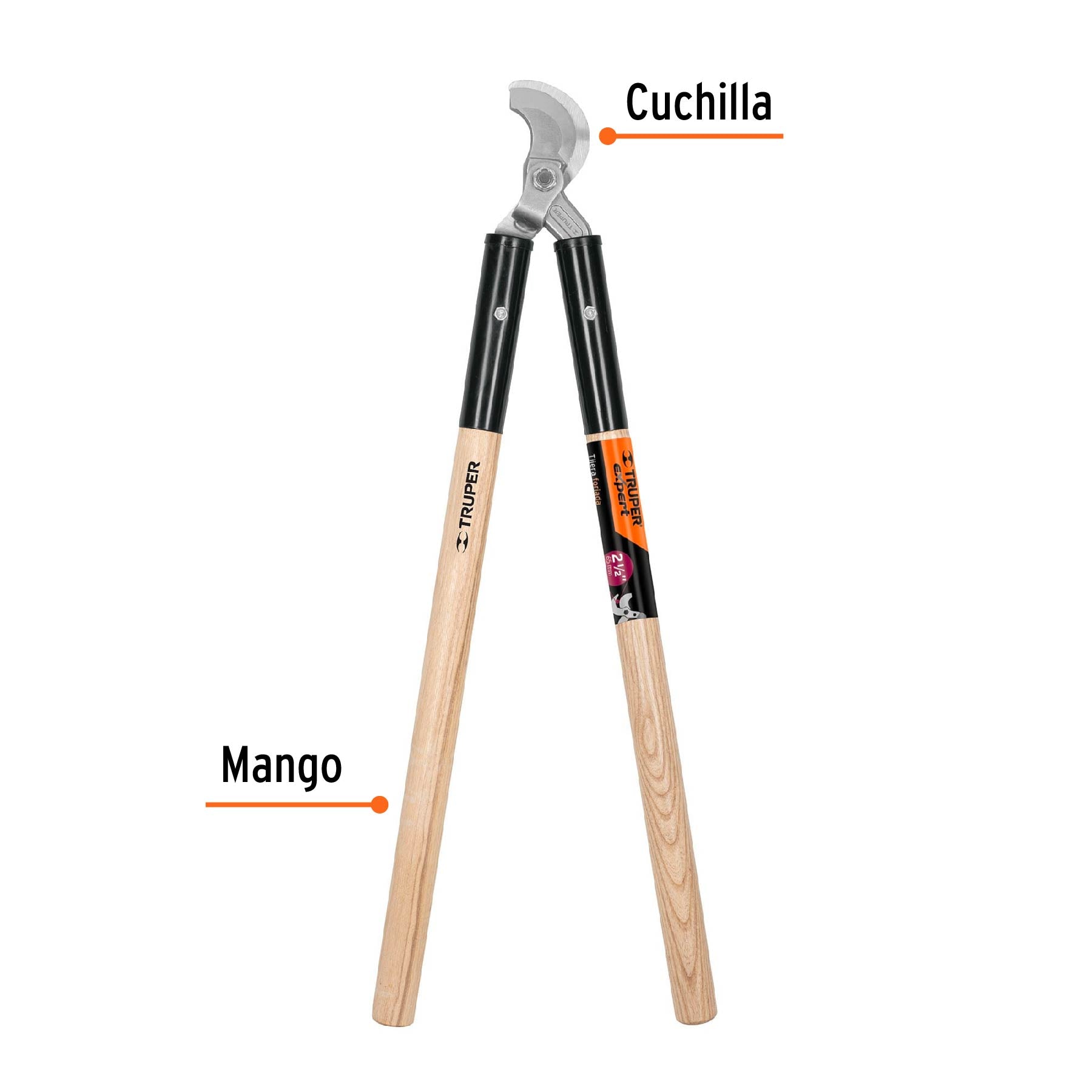 Tijera para ramas 80cm,uso rudo,mgos de madera,TRUPER EXPERT