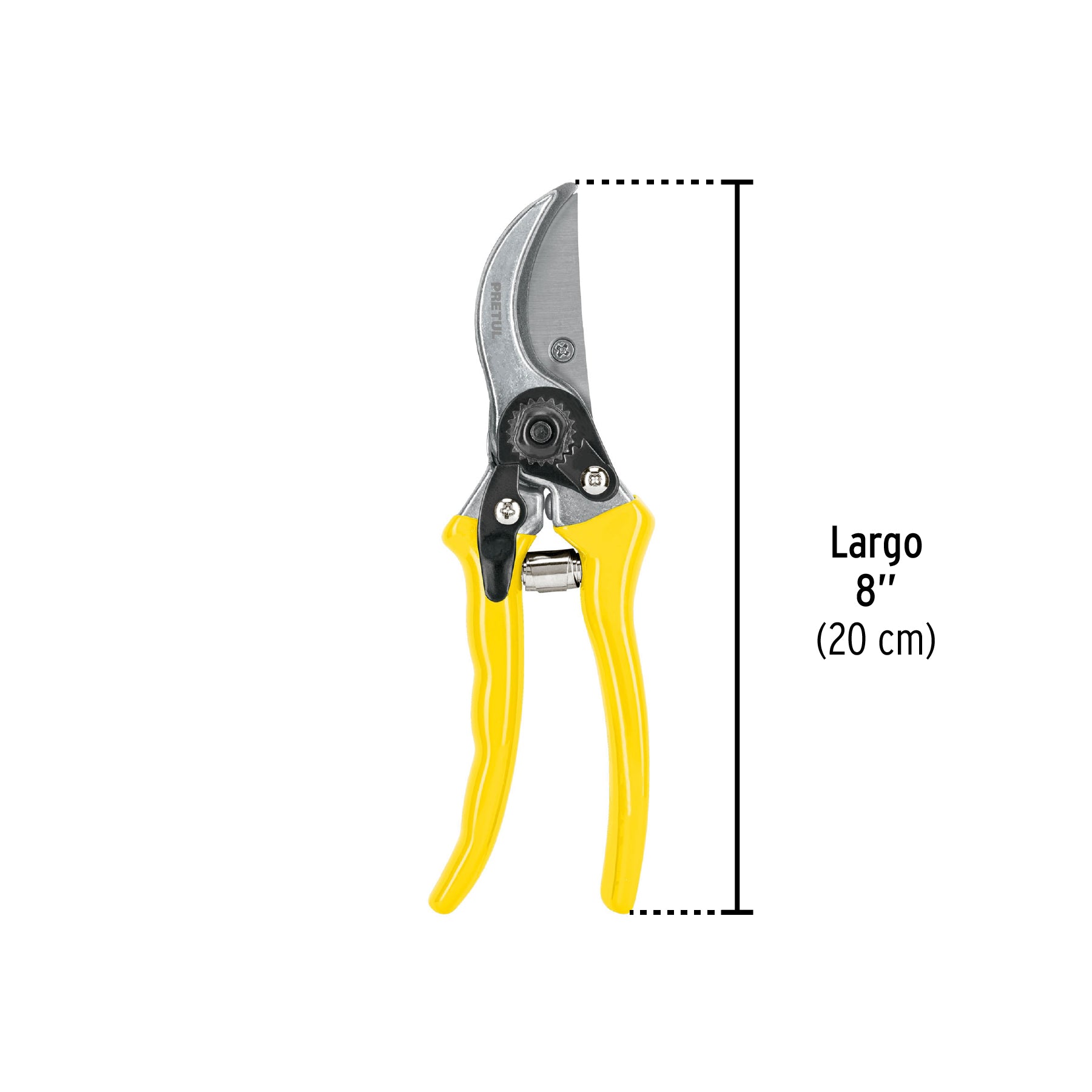 Tijera para poda 8" cuchilla de paso, a granel, PRETUL