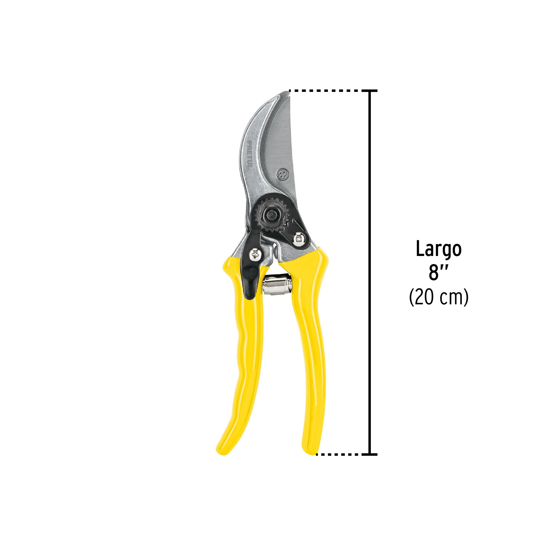Tijera para poda 8" cuchilla de paso, PRETUL