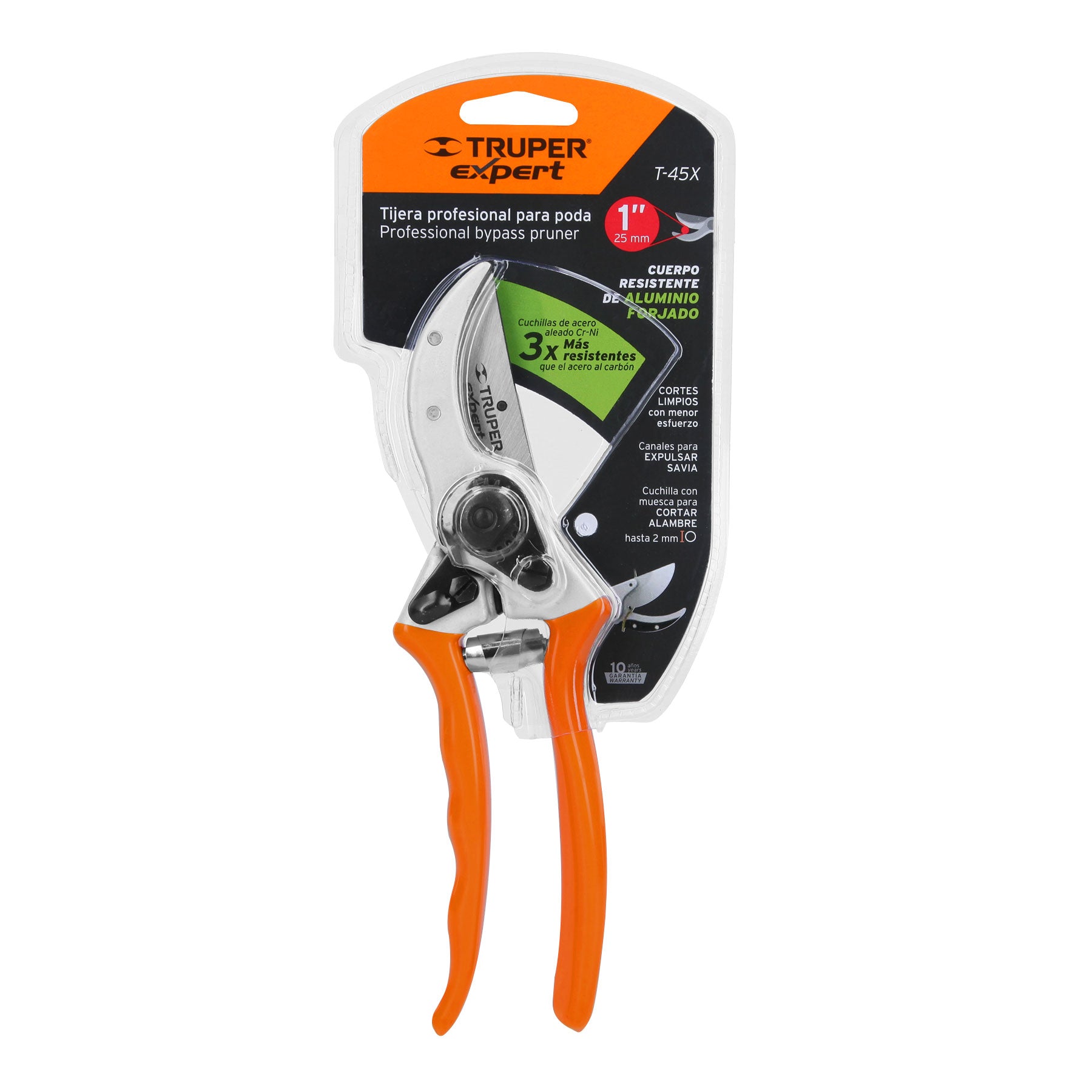 Tijera para poda 8" de aluminio forjado para diestro, EXPERT
