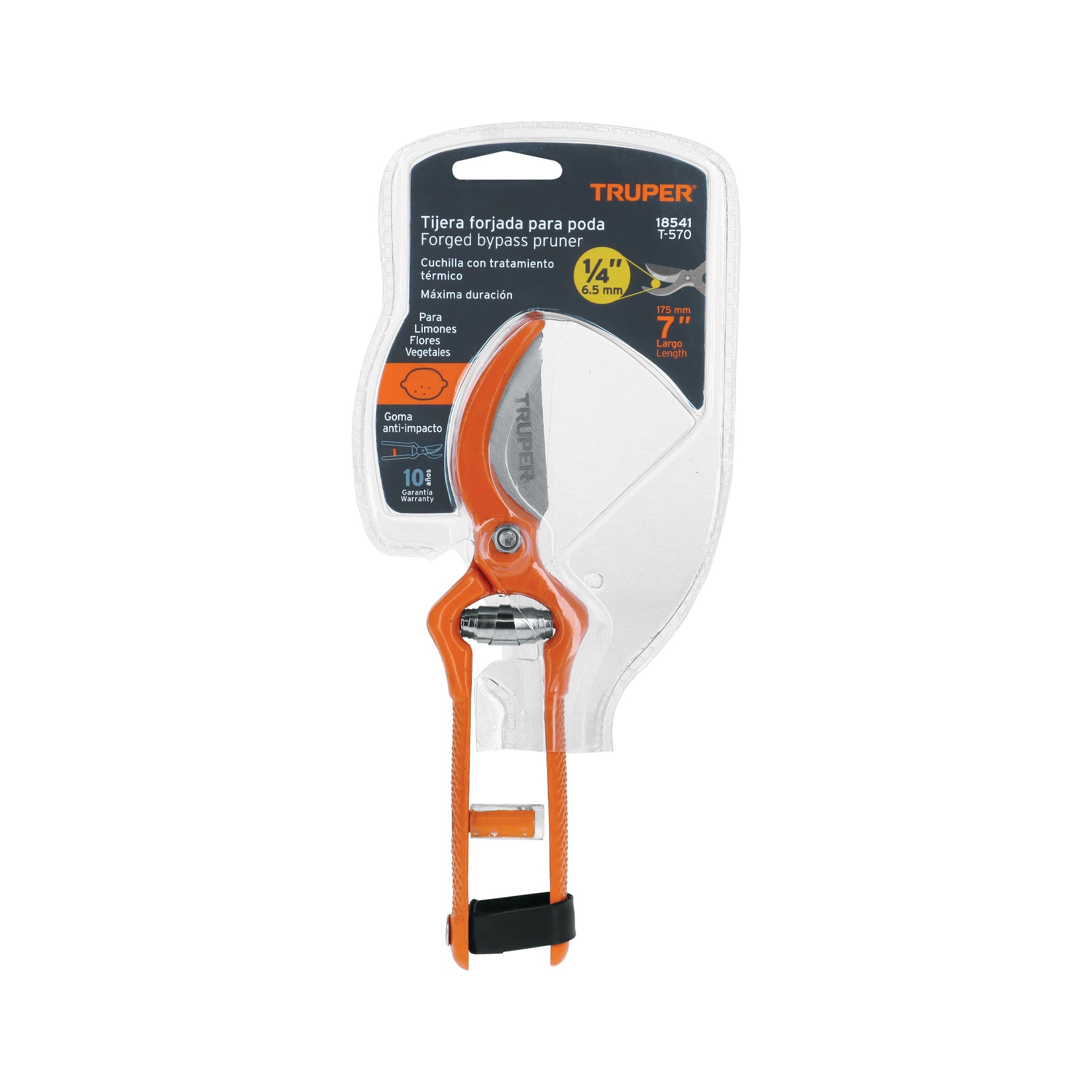 Tijera para poda 7" forjada cuchilla de paso, TRUPER