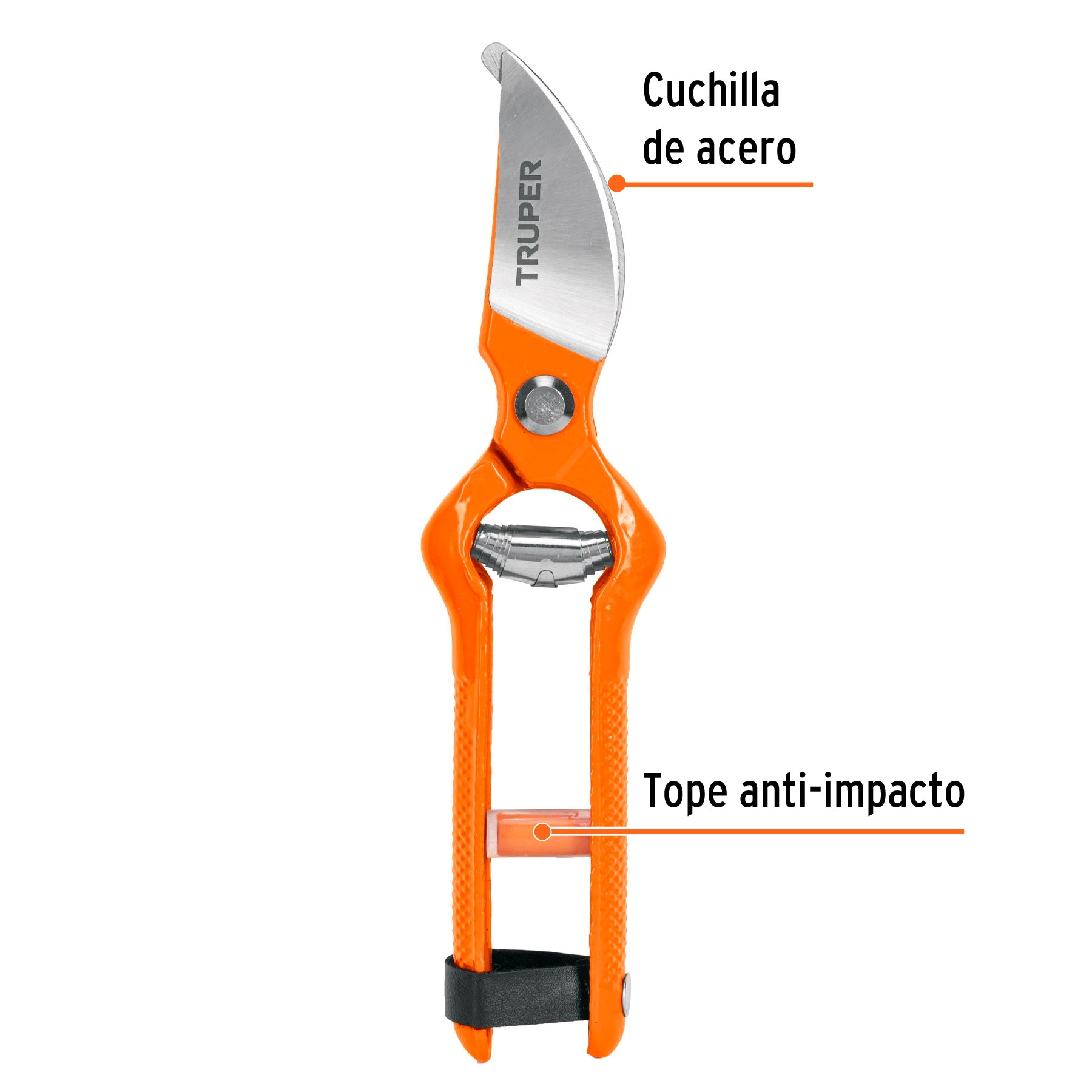 Tijera para poda 8" forjada cuchilla de paso, TRUPER
